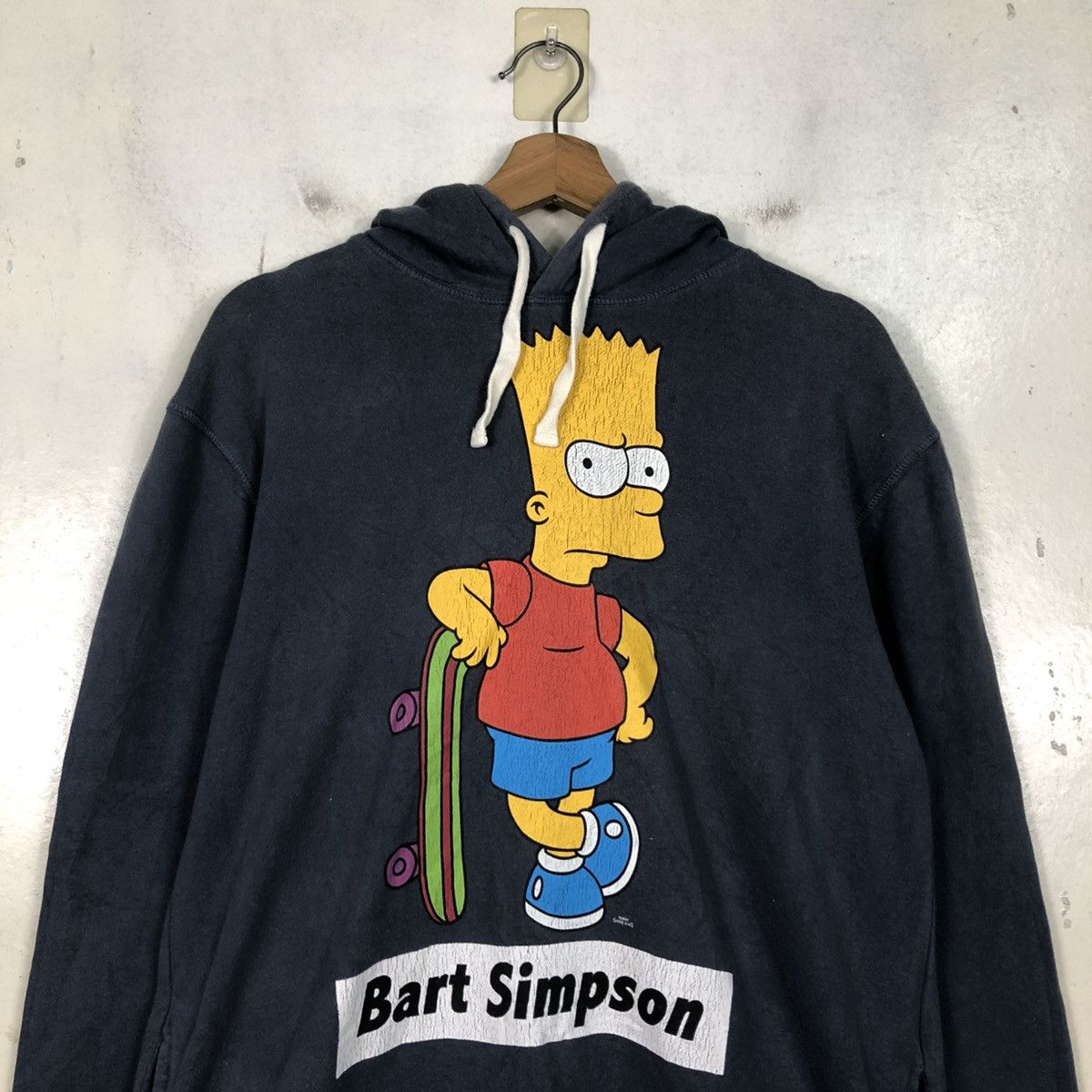 Vintage 📌Vintage Hoodie Pull Over Cartoon Bart Simpsons Big Logo Size US L / EU 52-54 / 3 - 15 Thumbnail