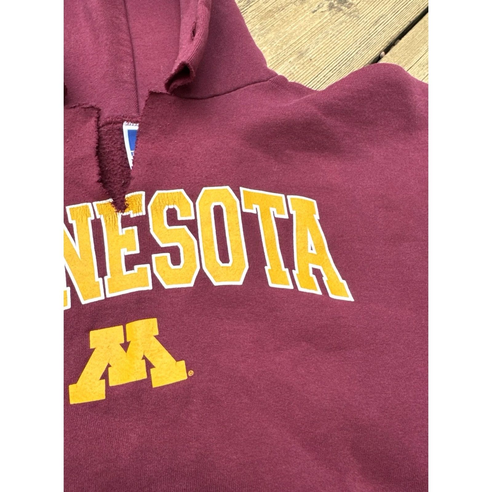 Russell Athletic VINTAGE Russell Athletic Minnesota Gophers Hoodie XL USA Made NCAA Mens Long Sleeve Red Graphic Print Hooded 90s College Sports Pullover USA Made Size US XL / EU 56 / 4 - 6 Thumbnail