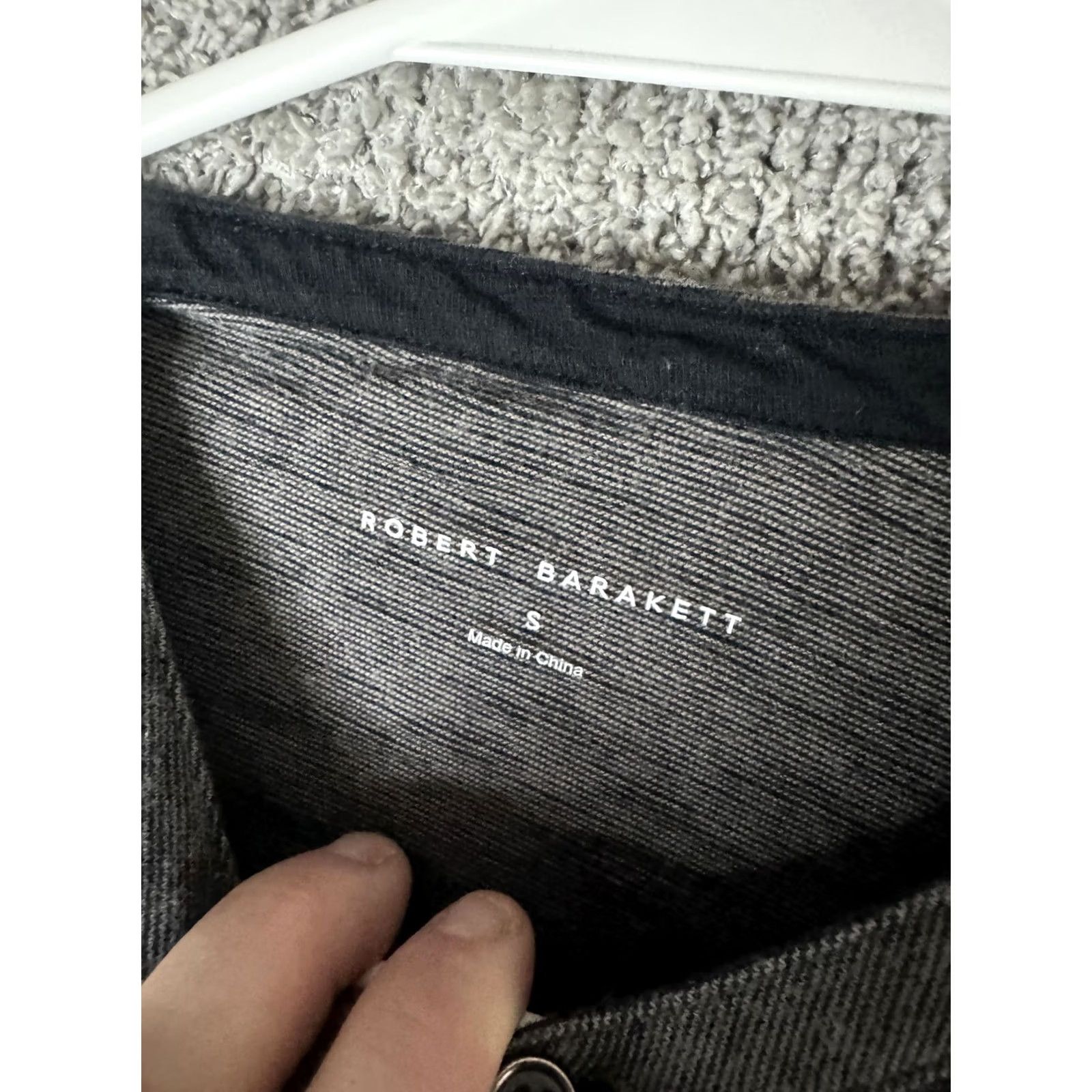 Vintage Robert Barakett Shirt Mens Small Gray Henley Long Sleeve Casual Tee Top Size US S / EU 44-46 / 1 - 5 Thumbnail