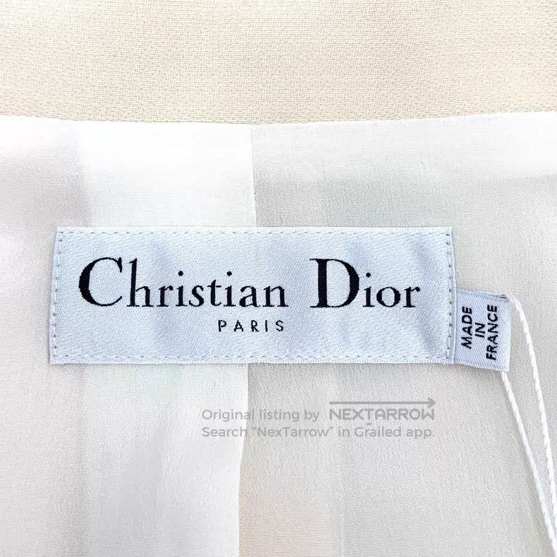 Dior Dior Beige wool lapel double-breasted long-sleeved suit Size M / US 6-8 / IT 42-44 - 5 Thumbnail
