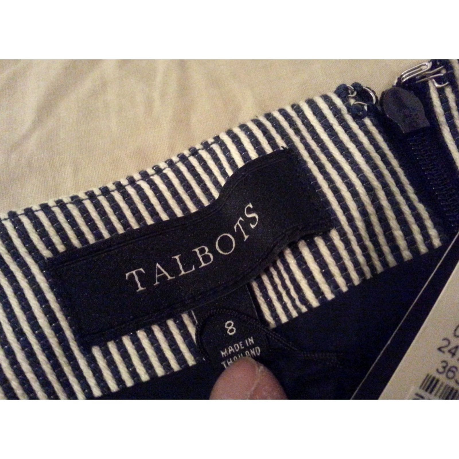 Talbots Womens Talbots Skirt 8 Gray Cotton Knee Length Skirt Regular Size 8 Womens Size 30" / US 8 / IT 44 - 4 Thumbnail