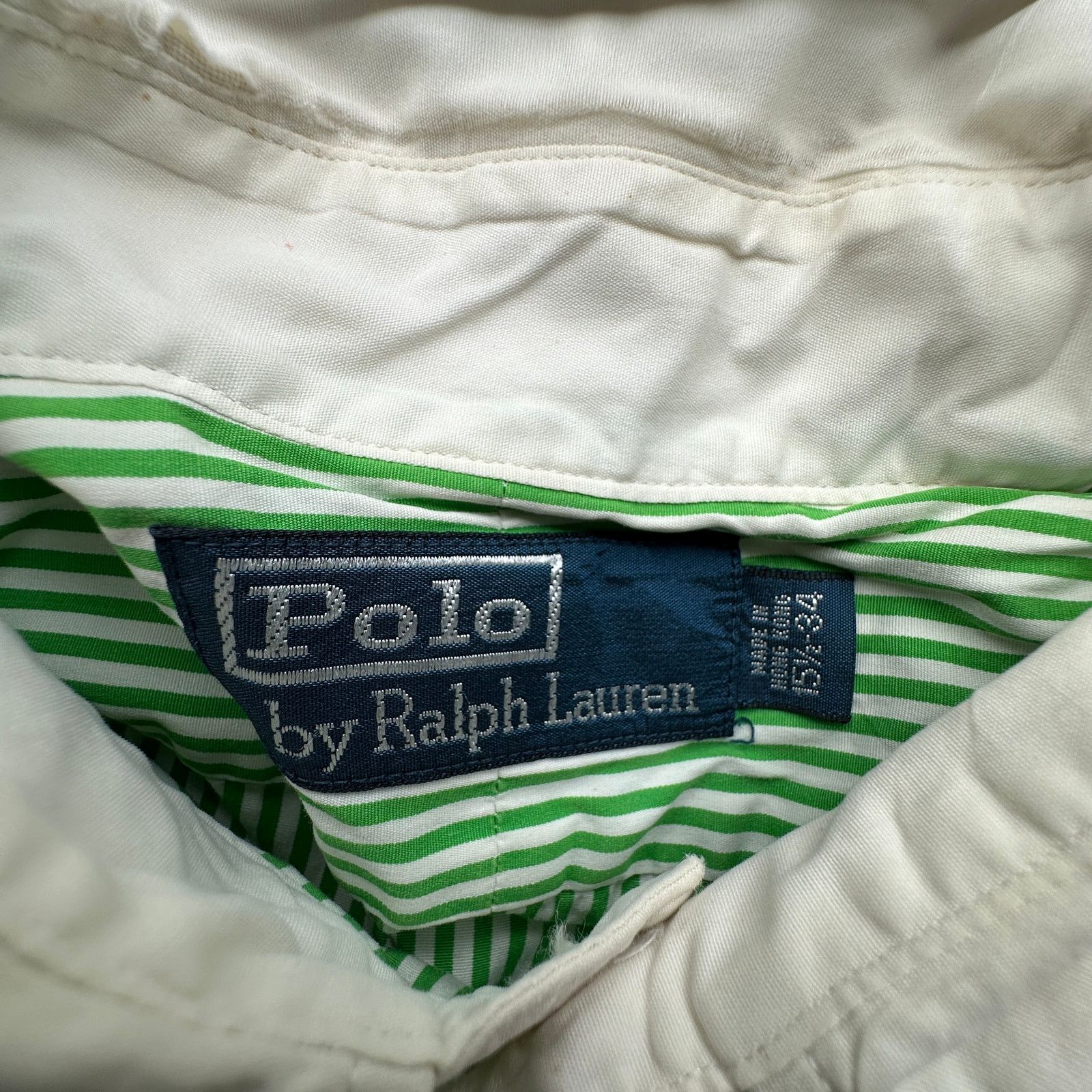 Polo Ralph Lauren Vintage Polo Ralph Lauren Green Striped Button Shirt Mens M Size US M / EU 48-50 / 2 - 3 Thumbnail