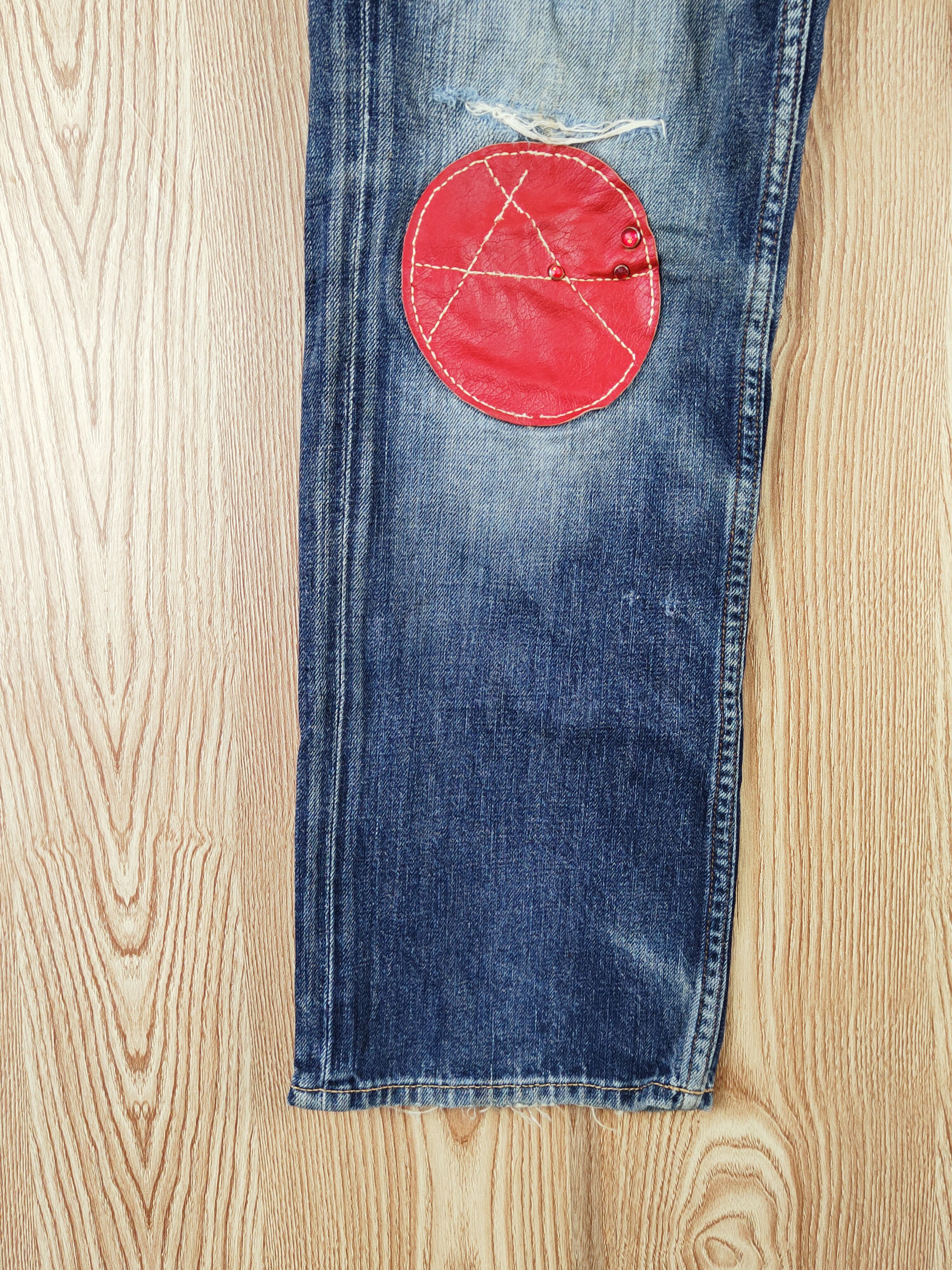 Gap DL Gap Dark Blue Faded Distressed Ripped Cargo Jeans #W023 Size US 31 - 4 Thumbnail