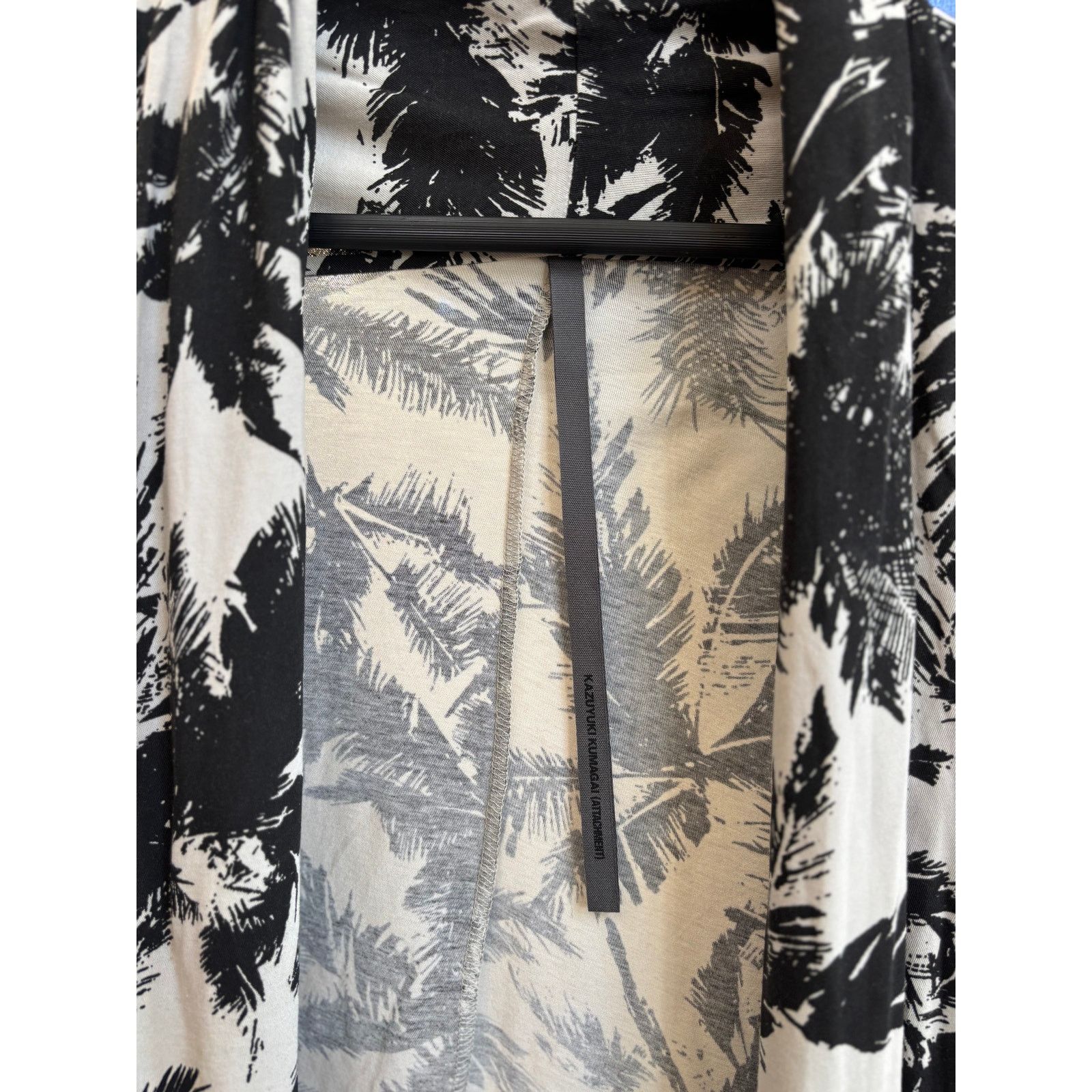 Kazuyuki Kumagai Attachment Kazuyuki Kumagai Black & White Palm Print Open Jacket Size 3 Size US L / EU 52-54 / 3 - 3 Thumbnail