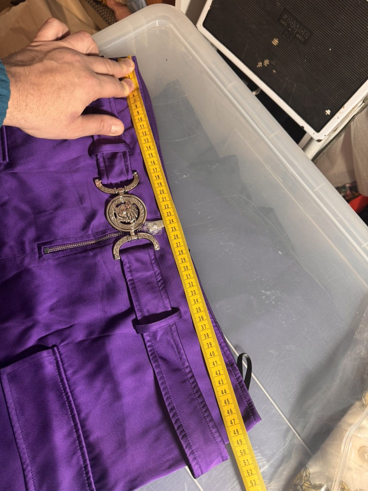 Versace Versace Purple Viscose Skirt Medusa Zip Made in Italy Size 34" / US 12 / IT 48 - 10 Thumbnail
