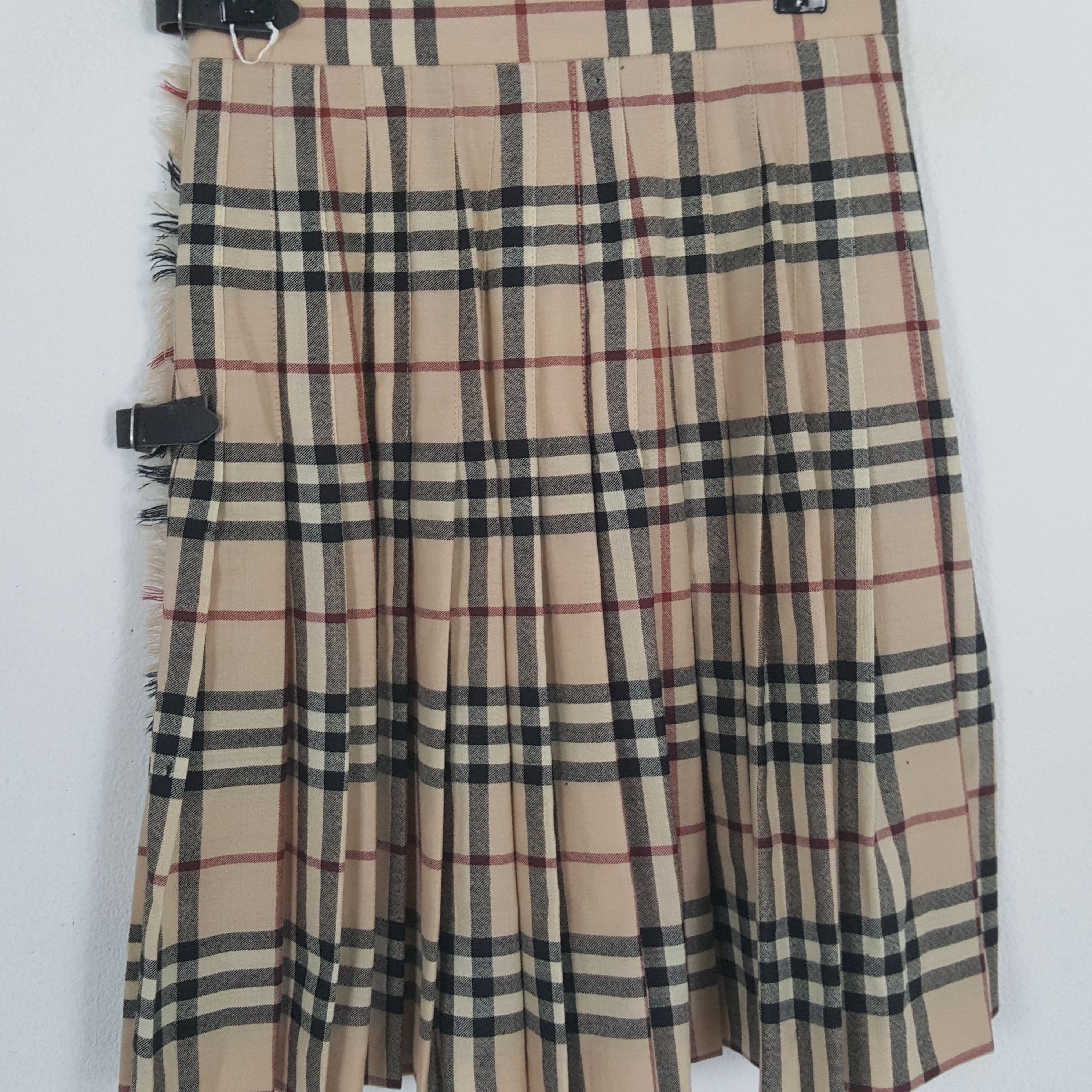 Burberry × Vintage BURBERRY LONDON Luxury Brand Nova Check Design Skirt Size 22" - 2 Thumbnail