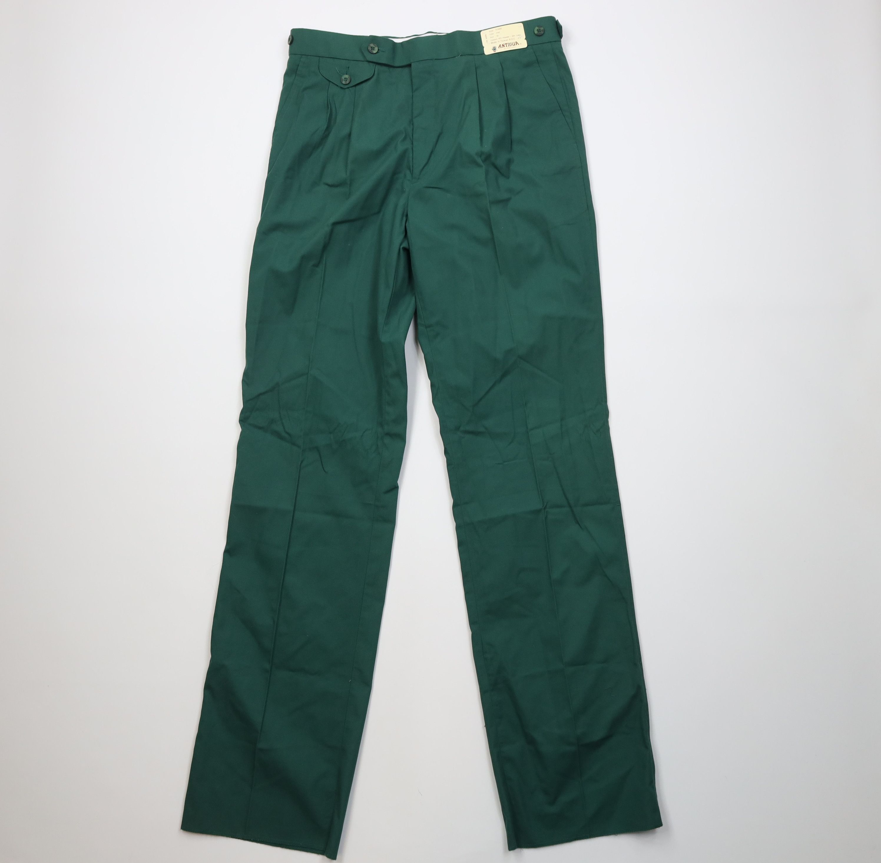 Vintage Deadstock Vintage 70s Streetwear Wide Leg Chino Pants Green Size US 34 / EU 50 - 1 Thumbnail