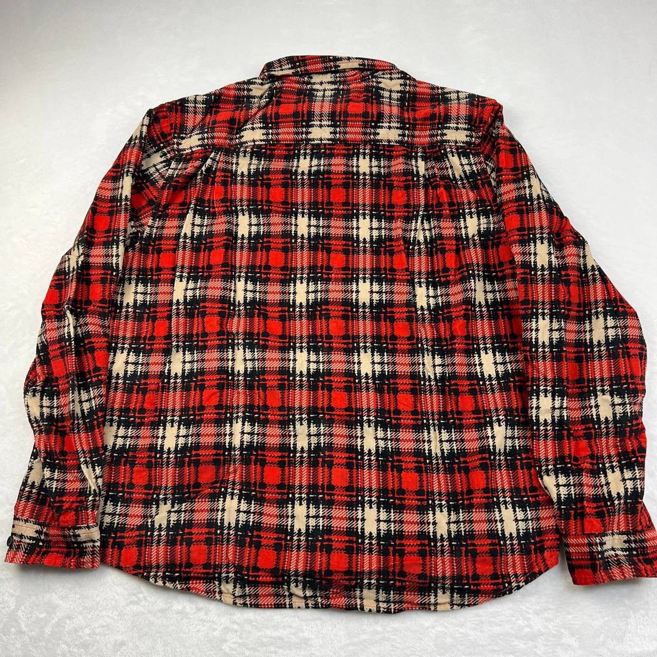 Bdg BDG Shirt Mens Red Large Plaid Corduroy Button Down Size US L / EU 52-54 / 3 - 2 Thumbnail