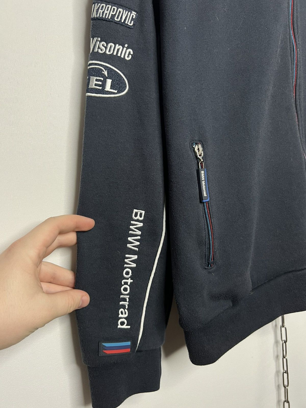 BMW BMW Tyco Motorrad Full Zip Hoodie Full Sponsors Rare Size US L / EU 52-54 / 3 - 6 Thumbnail