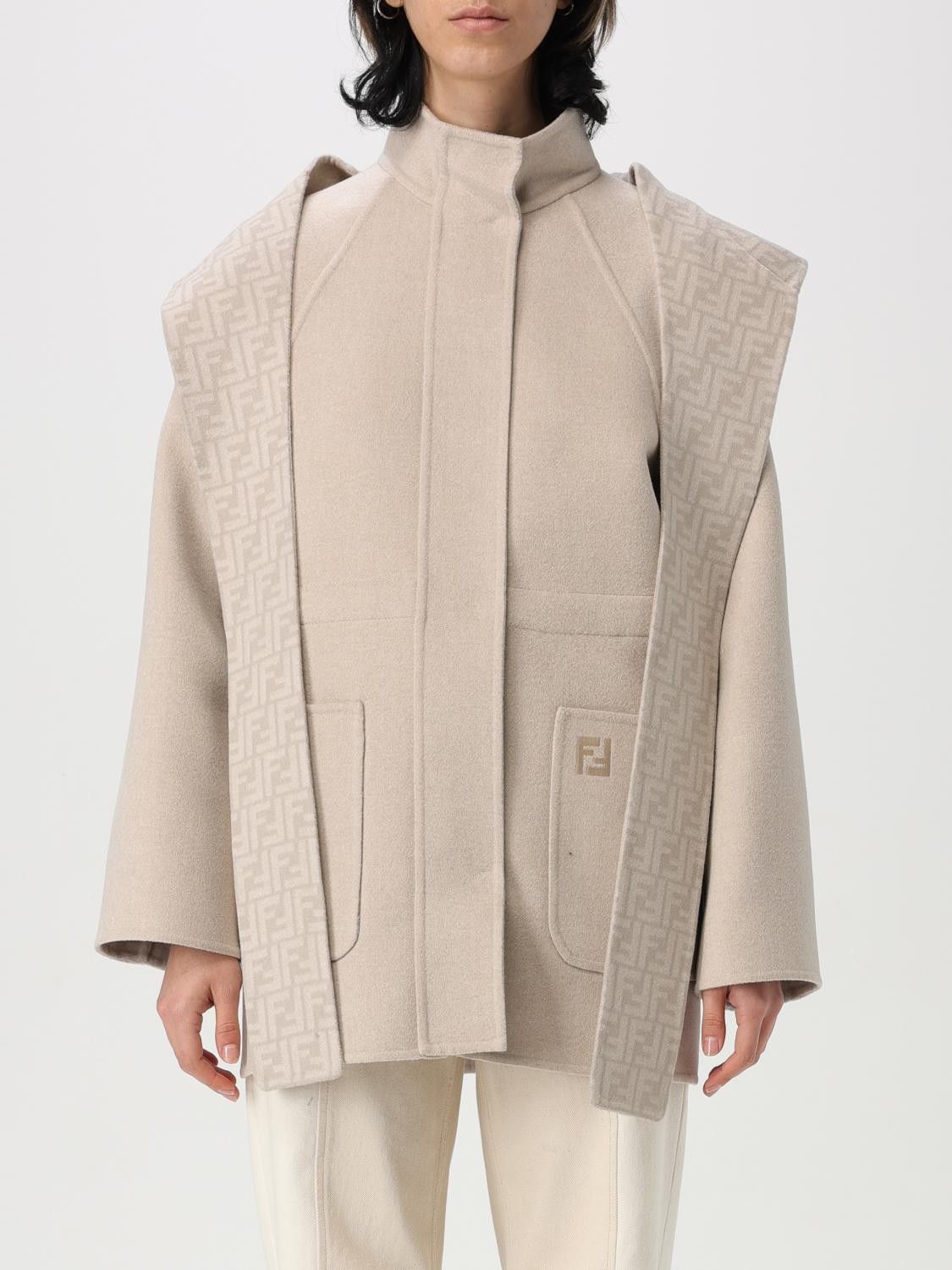 Fendi Fendi Jacket Woman Beige Size S / US 4 / IT 40 - 1 Thumbnail
