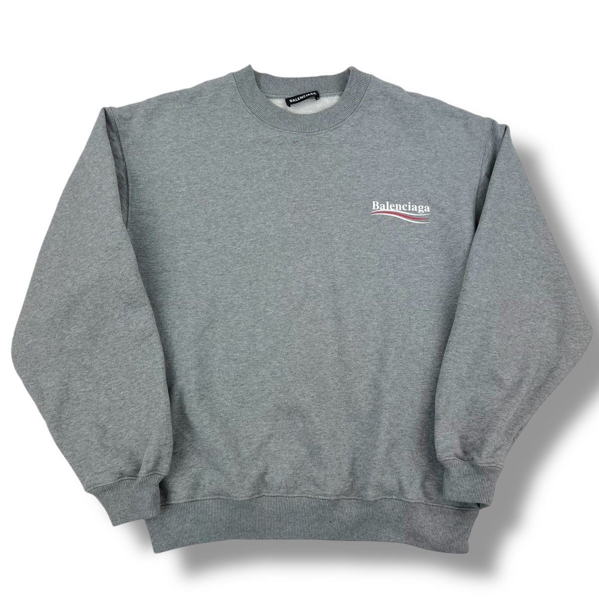 Balenciaga Balenciaga Campaign Logo Grey Sweatshirt Size US M / EU 48-50 / 2 - 2 Thumbnail