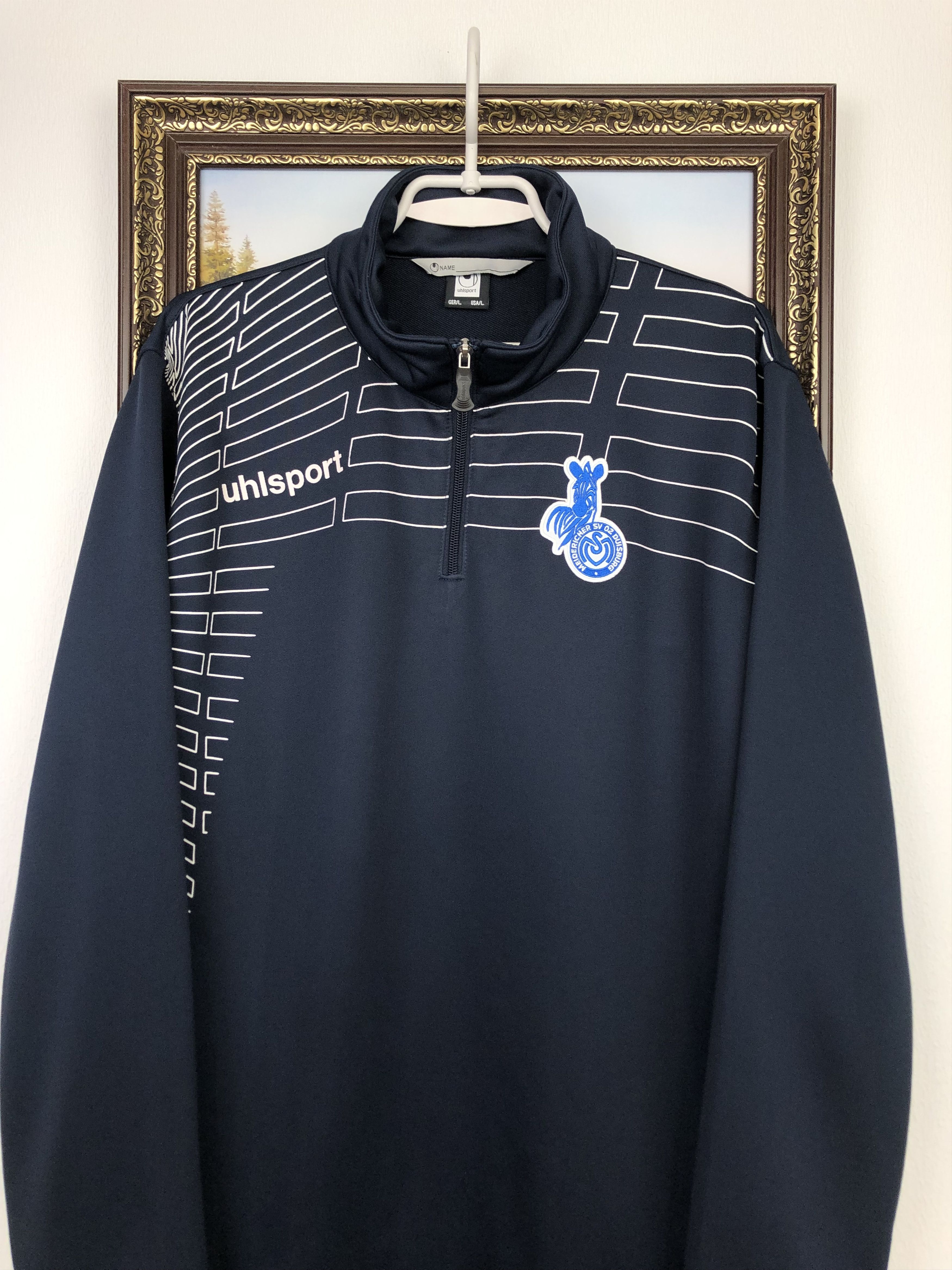 Vintage Vintage MSV Duisburg Football Jacket Soccer Sweatshirt Size US L / EU 52-54 / 3 - 2 Thumbnail