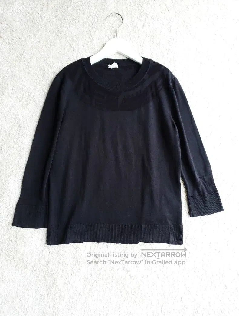 Hermes Hermes Dark pattern black knitted sweater Size S / US 4 / IT 40 - 1 Thumbnail