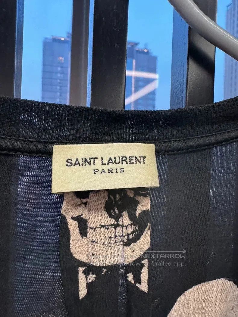 Saint Laurent Paris YSL Classic Skull Print Men's and Women's T-shirt. Size US XL / EU 56 / 4 - 2 Thumbnail