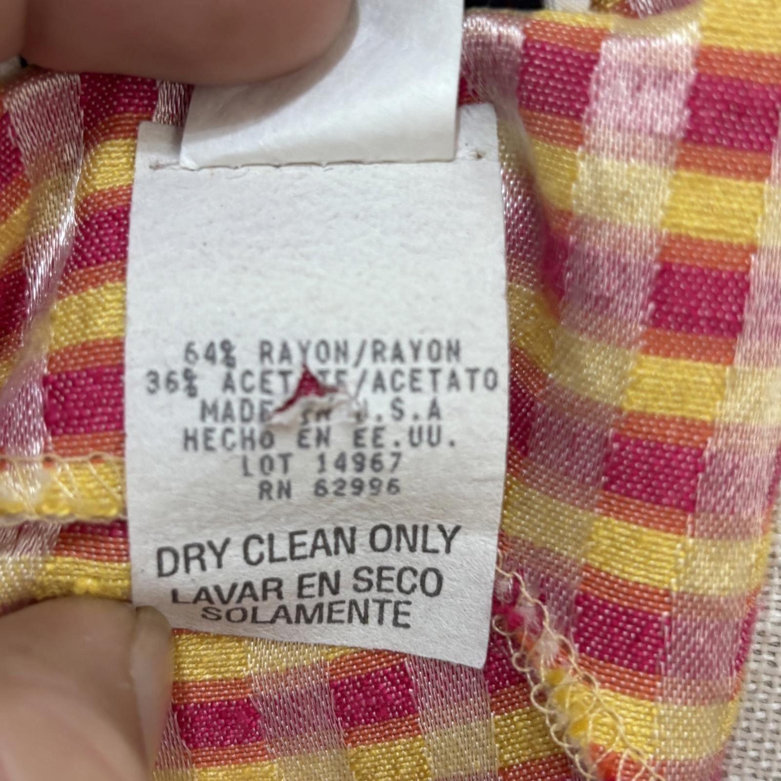 Other Vtg 90s keyhole yellow orange pink plaid mini dress Size M / US 6-8 / IT 42-44 - 9 Thumbnail