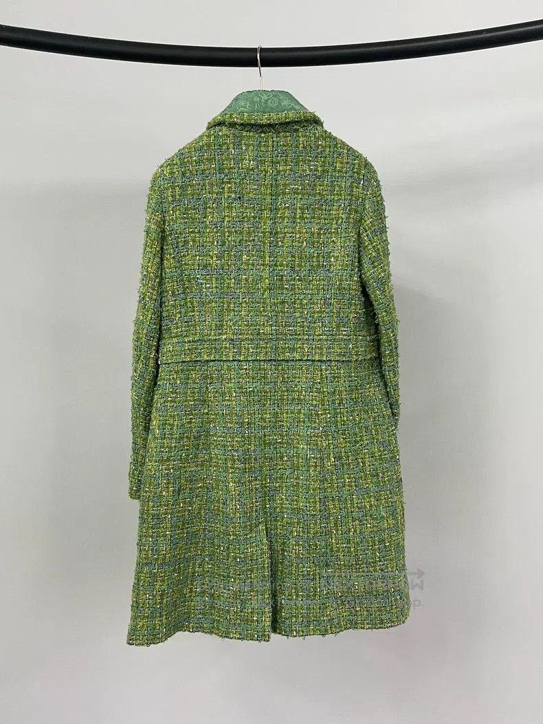 Chanel Chanel 24A Manchester Series Green Tweed Coat Size S / US 4 / IT 40 - 2 Thumbnail