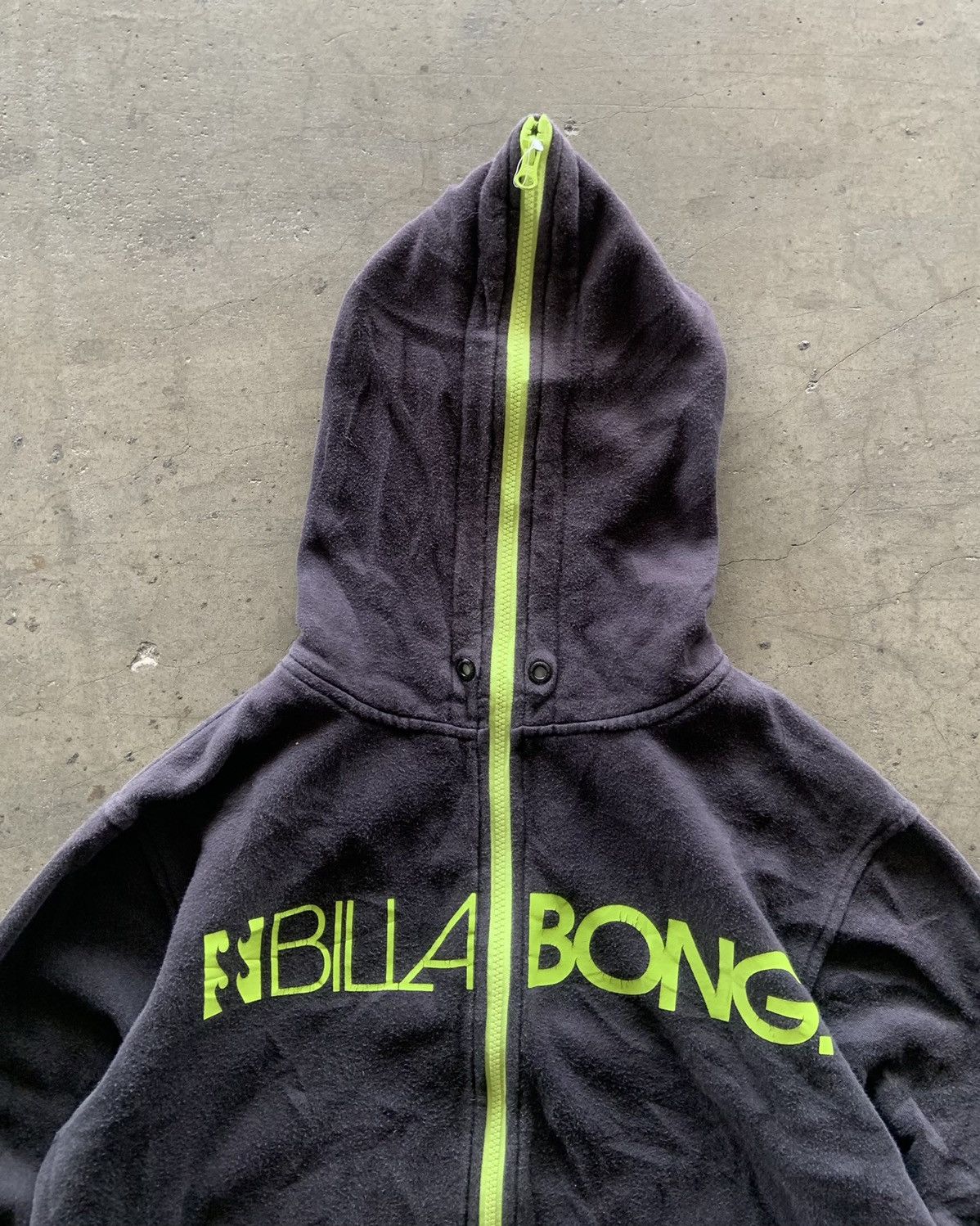 Billabong × Japanese Brand × Vintage 2000s Billabong Faded Black Full Zip Up Hoodie Size US M / EU 48-50 / 2 - 5 Thumbnail