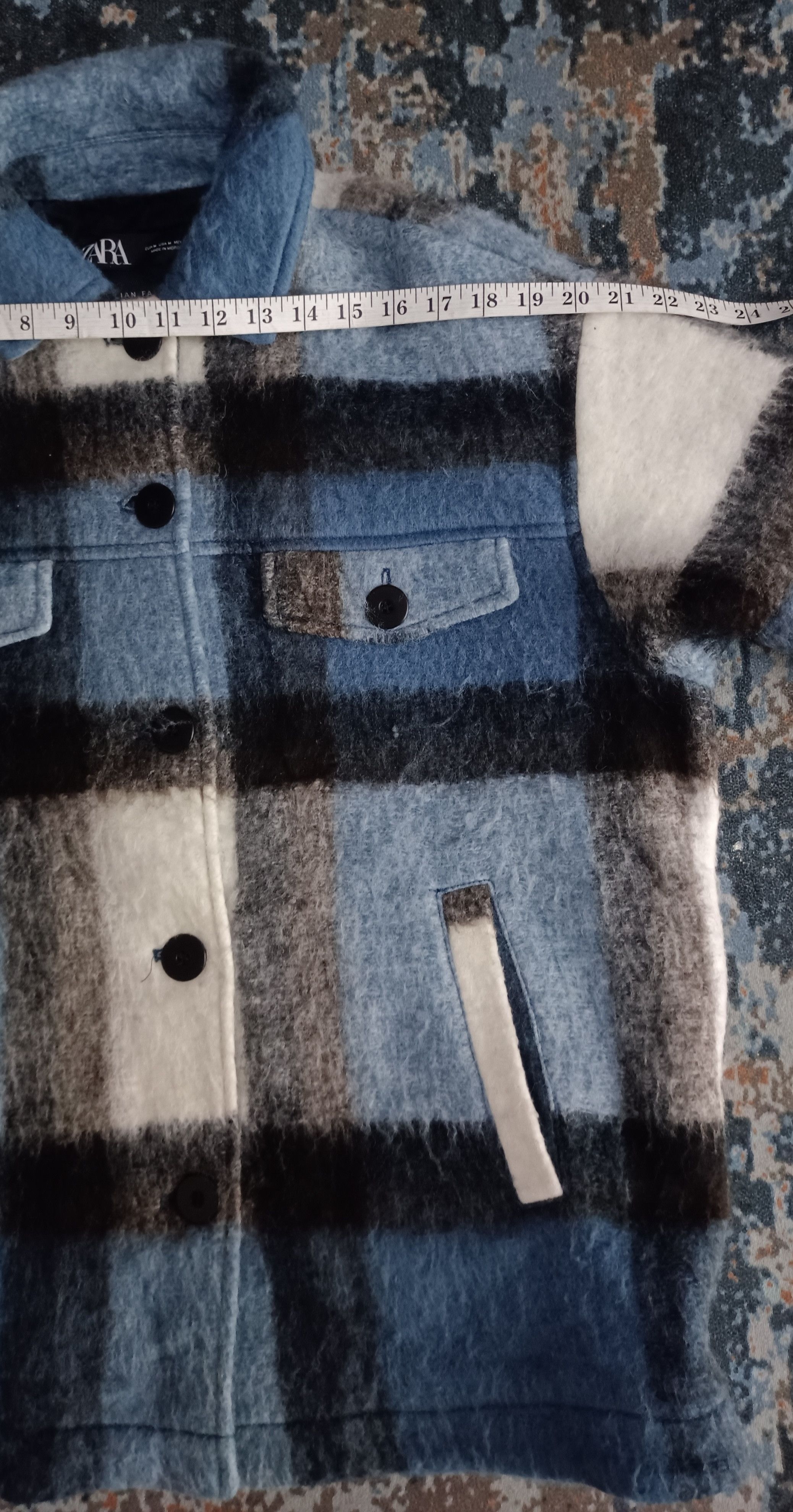 Zara Zara Blue Fleece Overshirt Jacket Italian Fabric Size L / US 10 / IT 46 - 17 Thumbnail