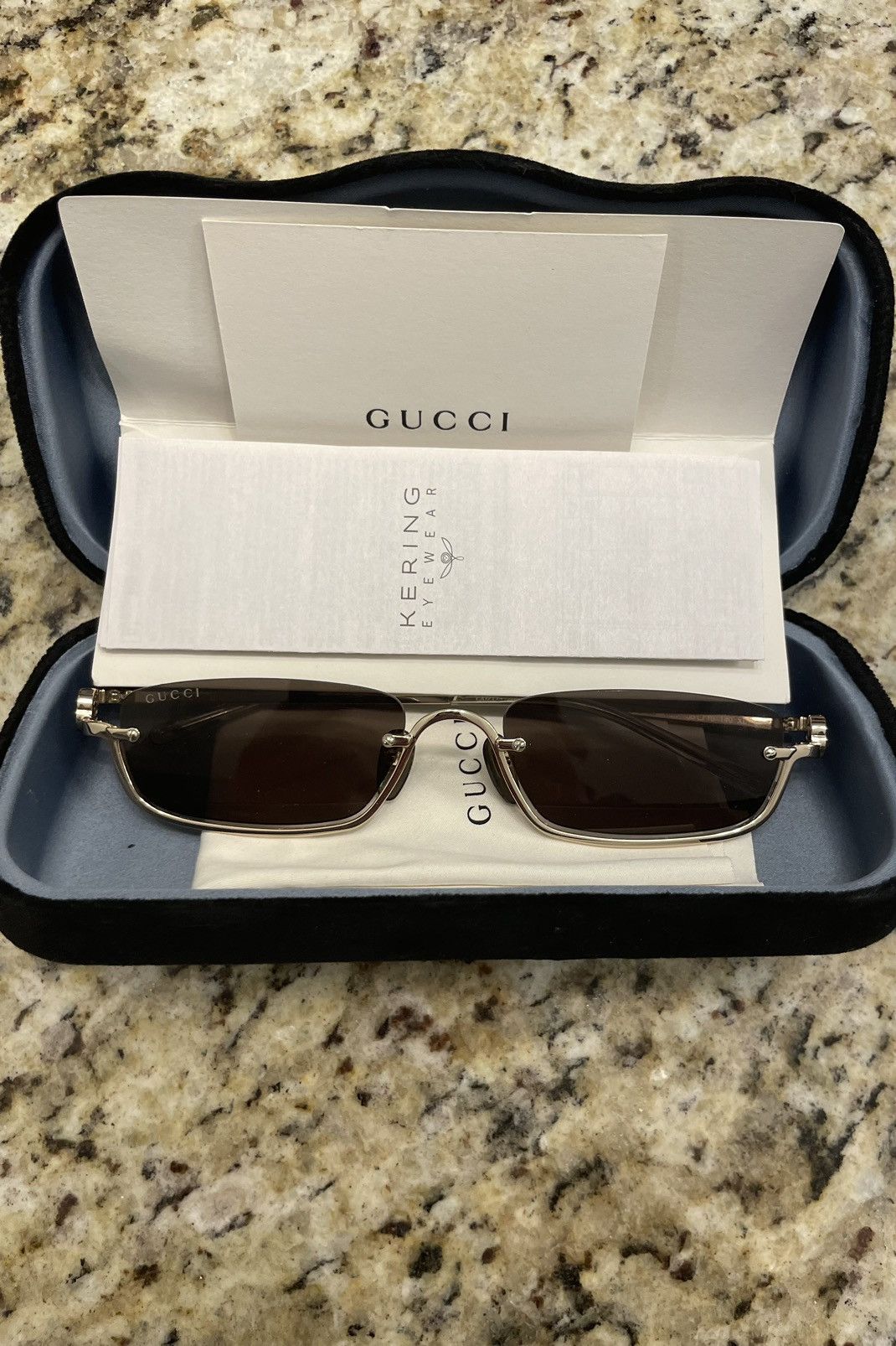 Gucci GUCCI RECTANGULAR-FRAME SUNGLASSES 1278s Size ONE SIZE - 3 Thumbnail
