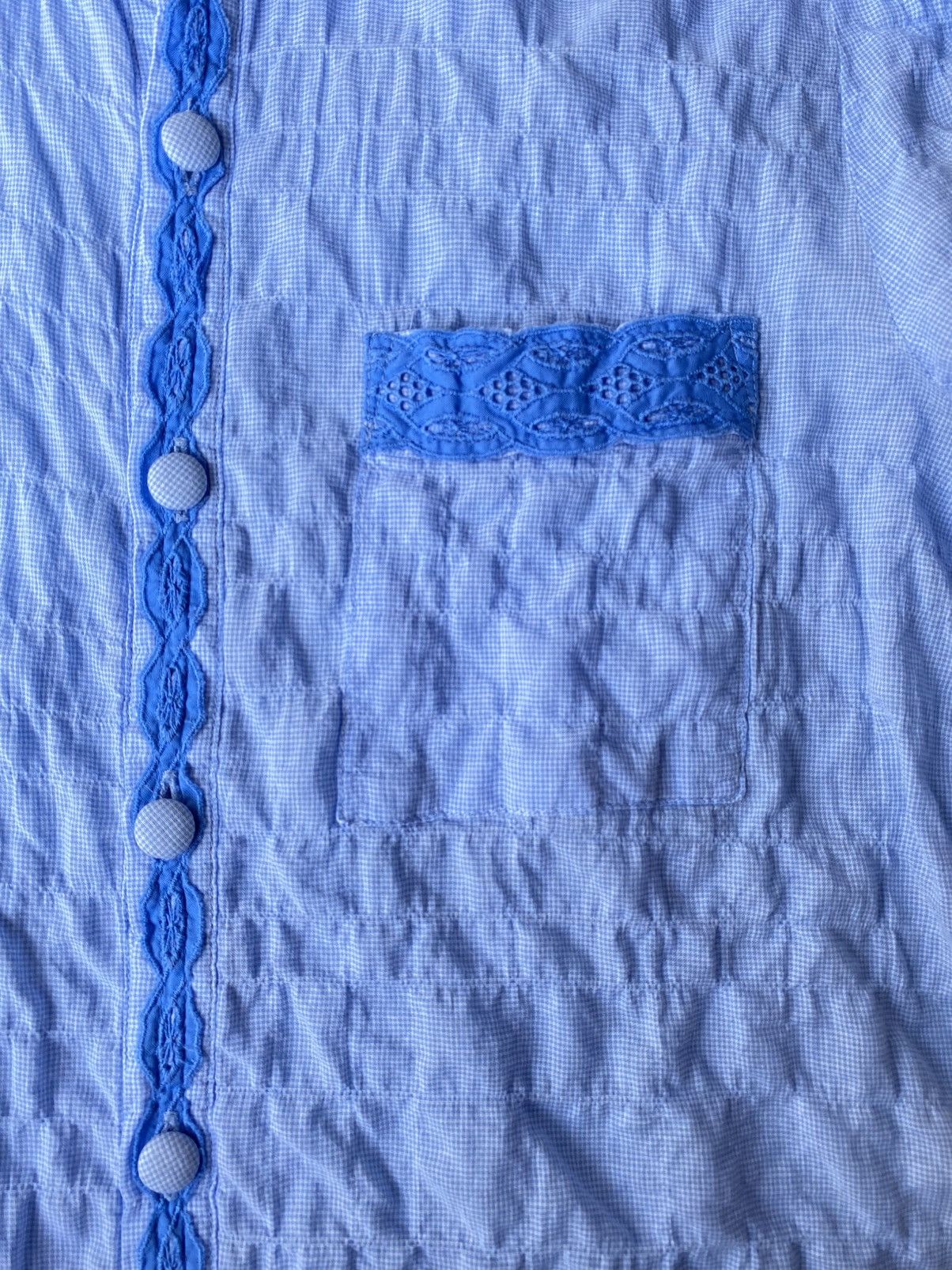 Ne-Net Né-net Sky Blue Lace-Trimmed Blouse Size S / US 4 / IT 40 - 5 Thumbnail