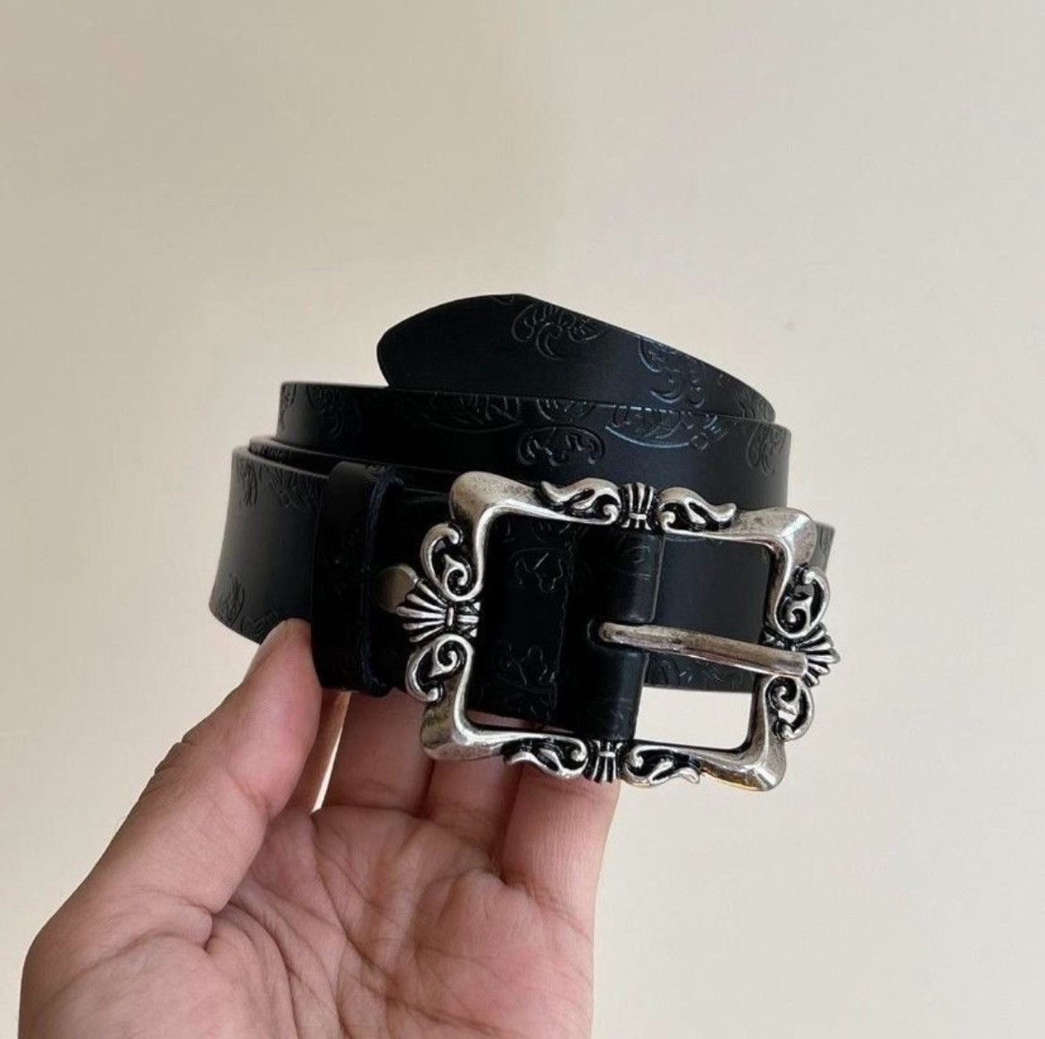 Cowboy Equipment × Vintage vintage style black american western floral design belt Size ONE SIZE - 2 Thumbnail