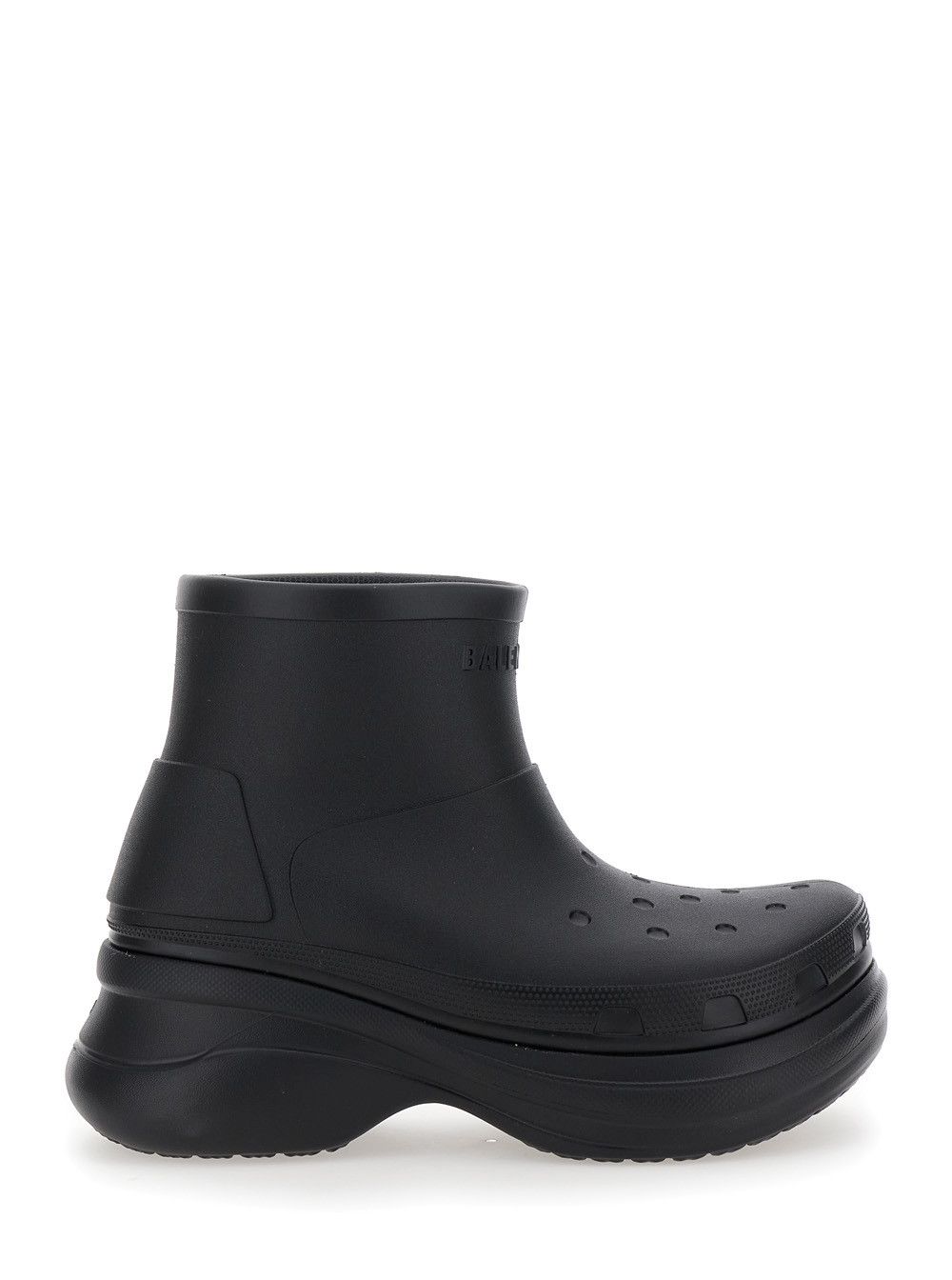 Balenciaga 'Crocs' Black Ankle Boots with Embossed Logo on the Front in Tech Fabric Man Size US 11 / EU 44 - 1 Thumbnail