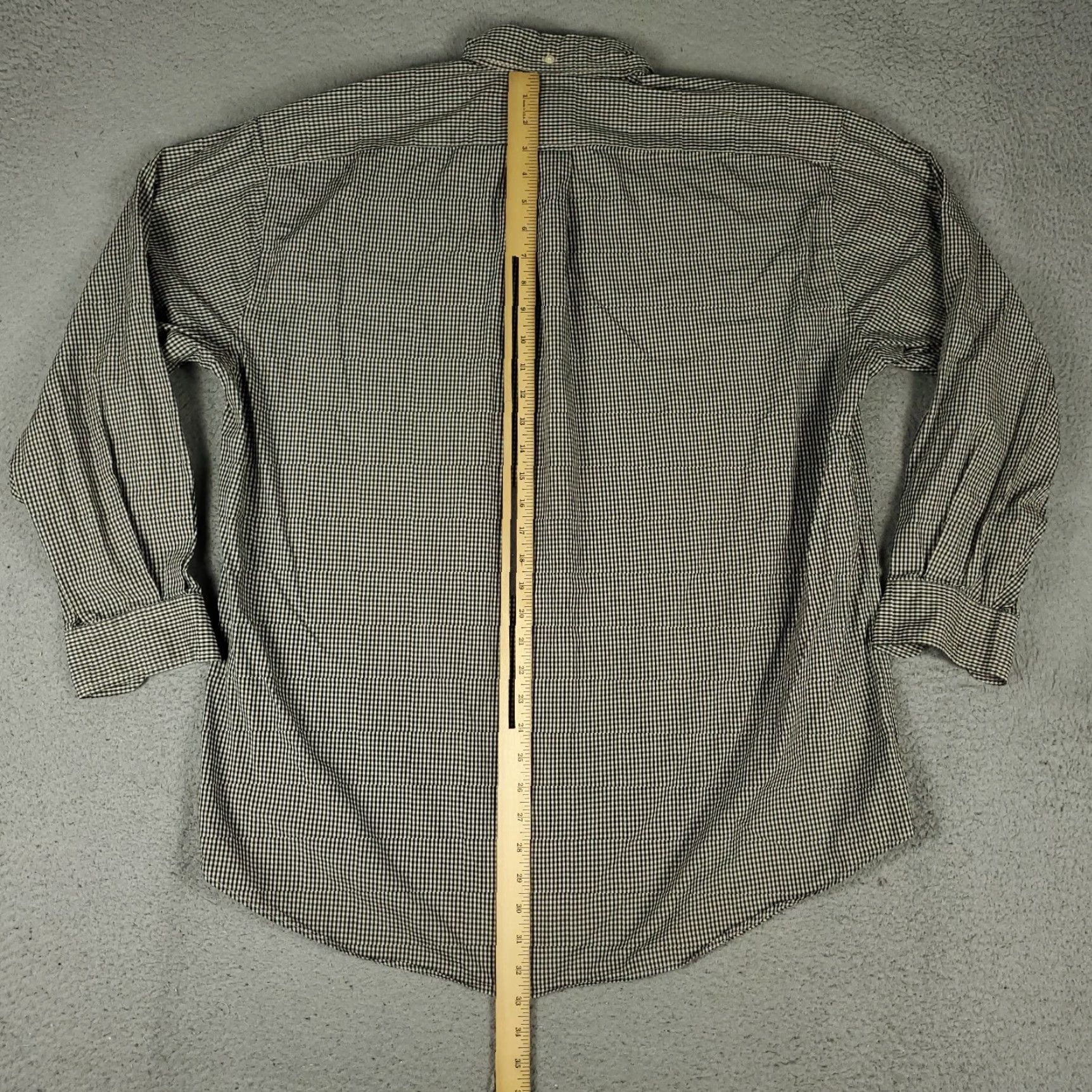 Faconnable Façonnable Shirt Mens Large Beige Black Check Casual Button Up Long Sleeve Size US L / EU 52-54 / 3 - 3 Thumbnail