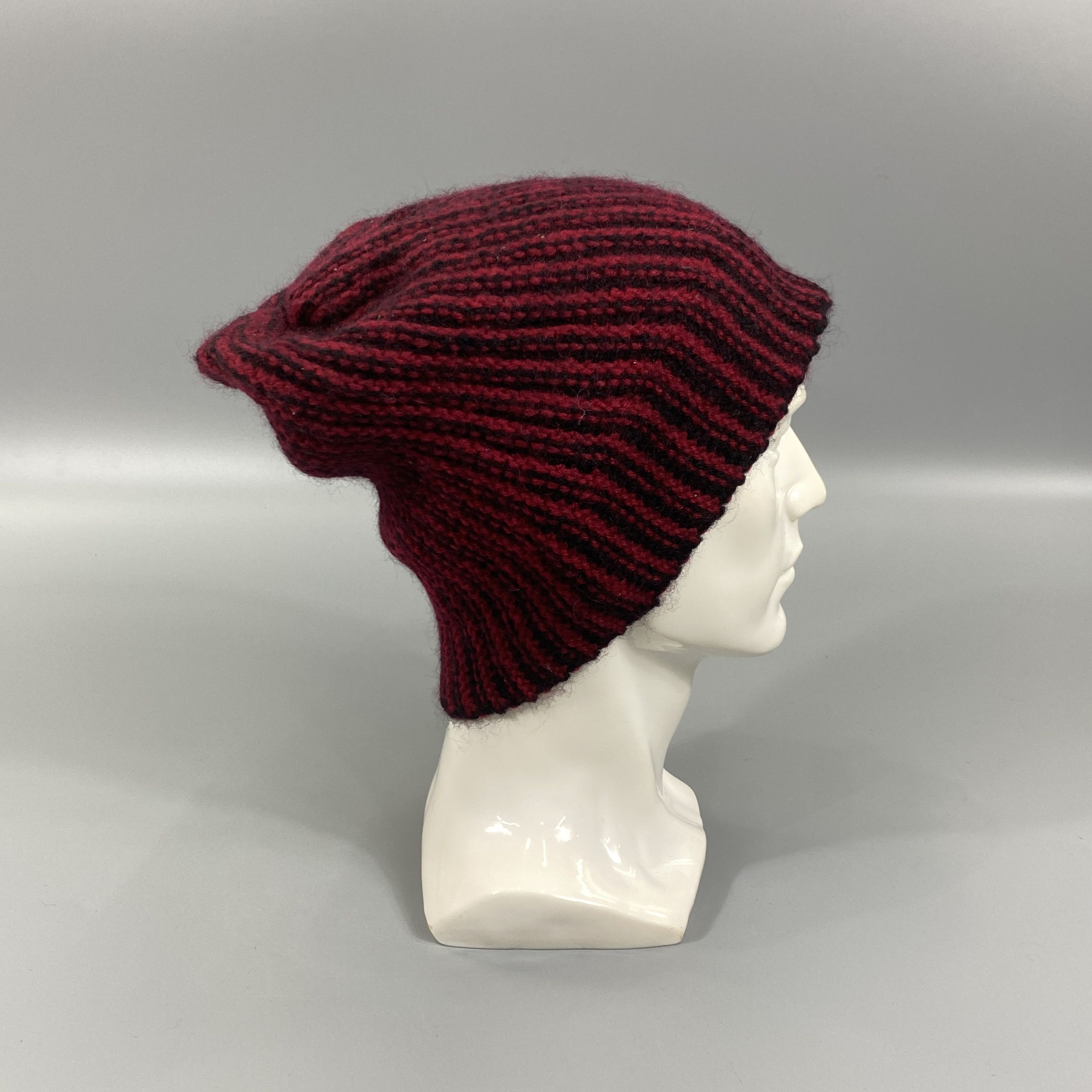 Japanese Brand Stripe Slouchy Beanie Hats -BN865 Size ONE SIZE - 4 Thumbnail