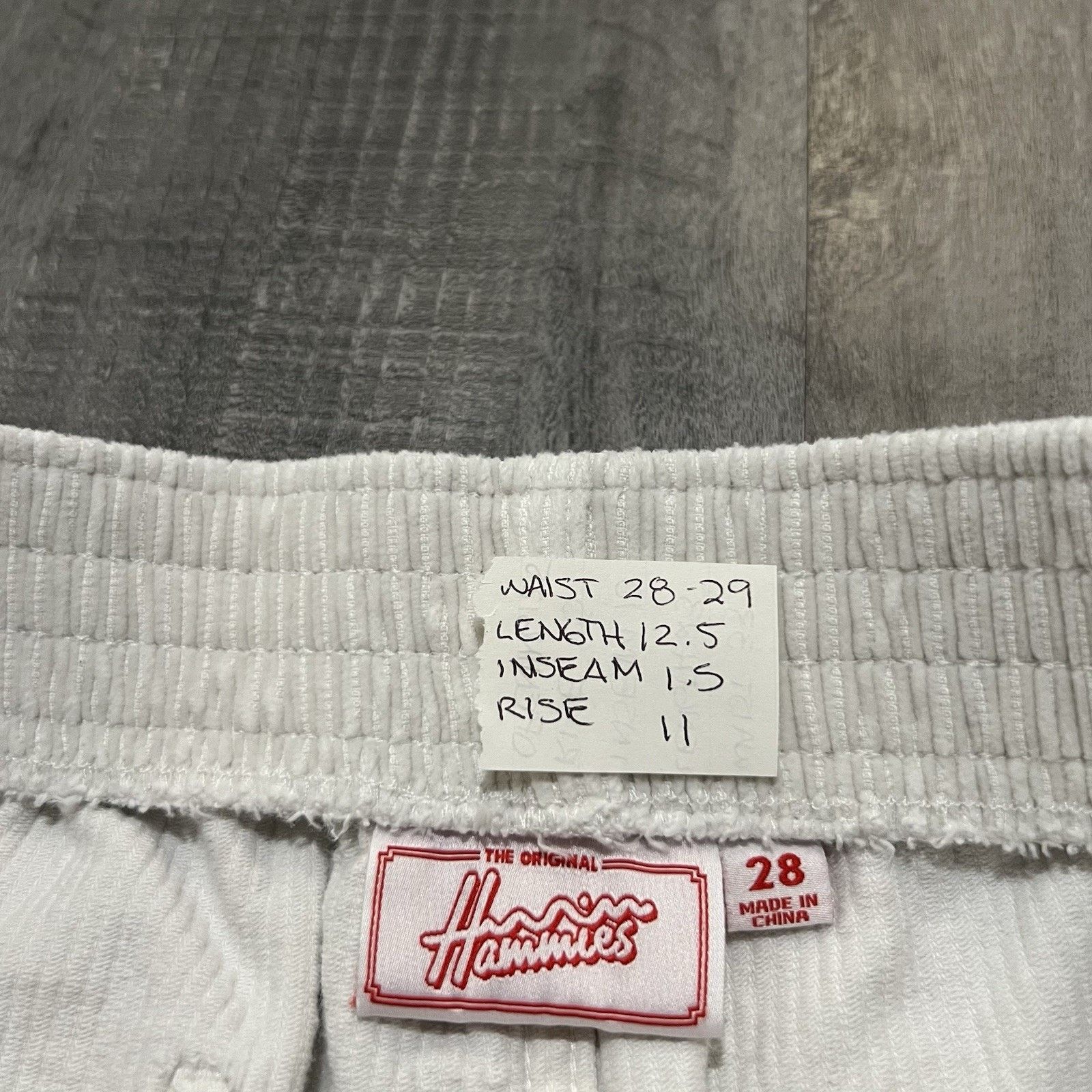 Vintage Hammies 70s Retro Corduroy Shorts White Surf Beach Skate 28 Size US 28 / EU 44 - 4 Thumbnail