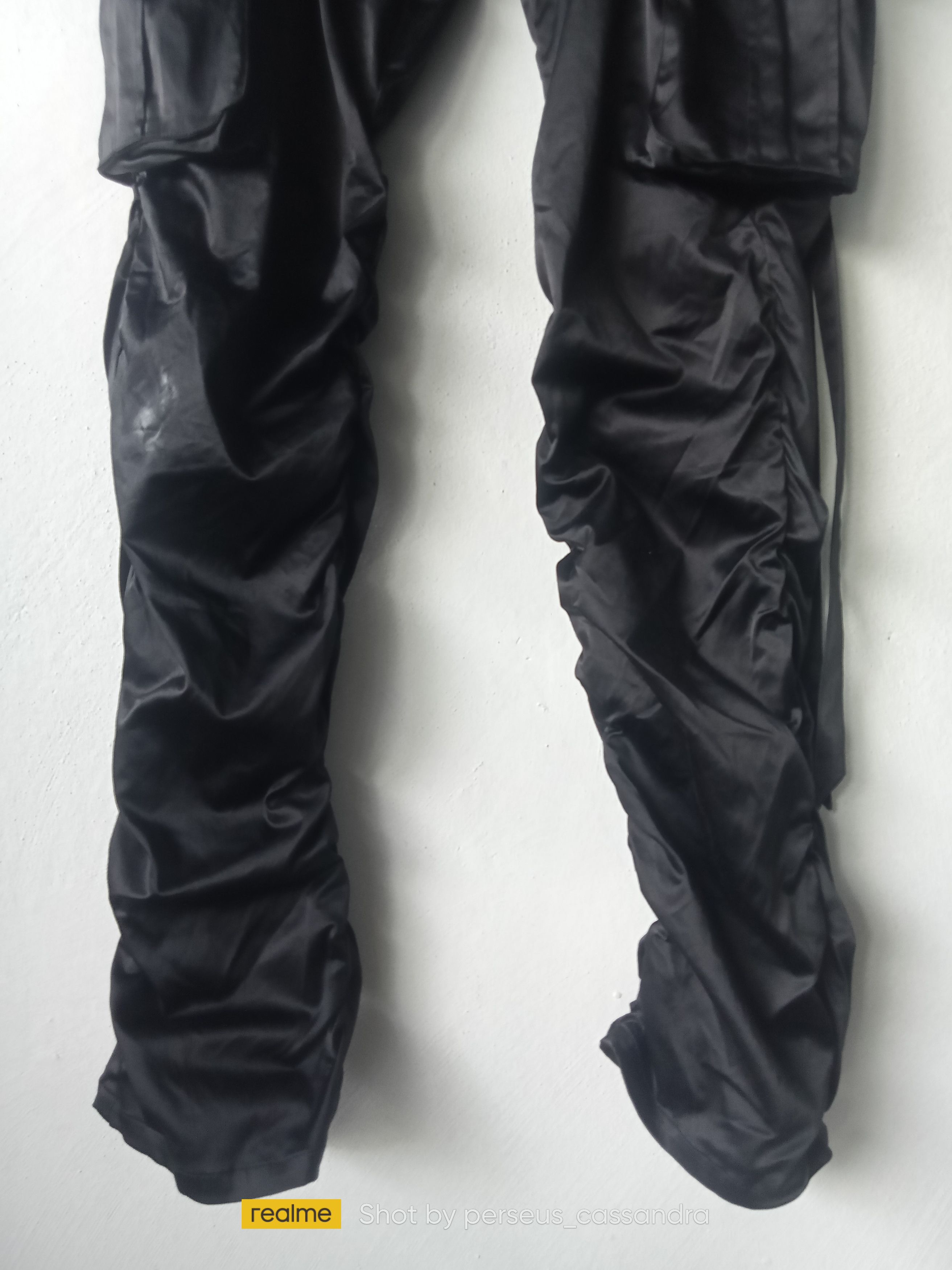 Japanese Brand Saucy Cool Stacked Black Stretch Cargo Pants Size US 30 / EU 46 - 3 Thumbnail