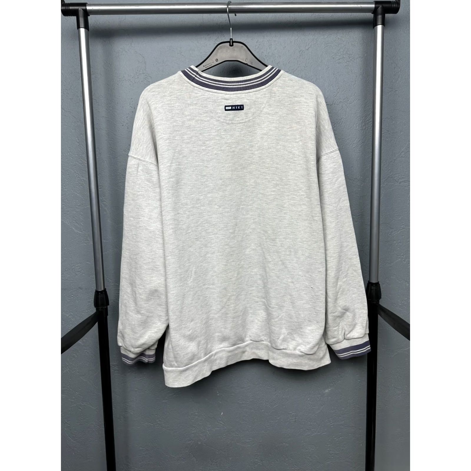 Nike Nike 90s Vintage Swoosh Sweatshirt Mens XL Gray Logo Pullover Crew Neck Size US XL / EU 56 / 4 - 6 Thumbnail