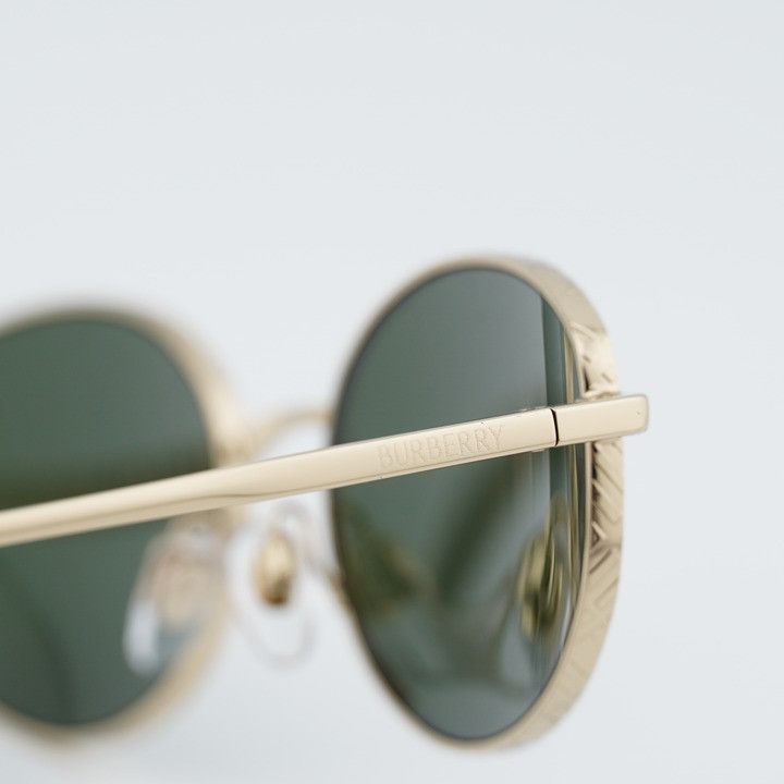 Burberry Burberry BE3169 110971 Sunglasses Gold Oval Frame, Green Size ONE SIZE - 7 Thumbnail