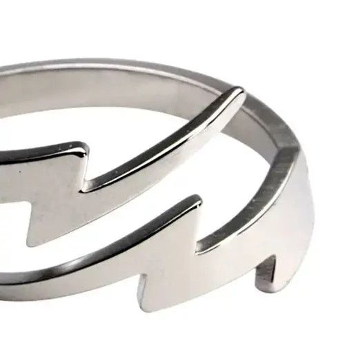 Ring Of Fire Punkrock Hippie Silver Flash Ring Unique Rare Size ONE SIZE - 4 Thumbnail