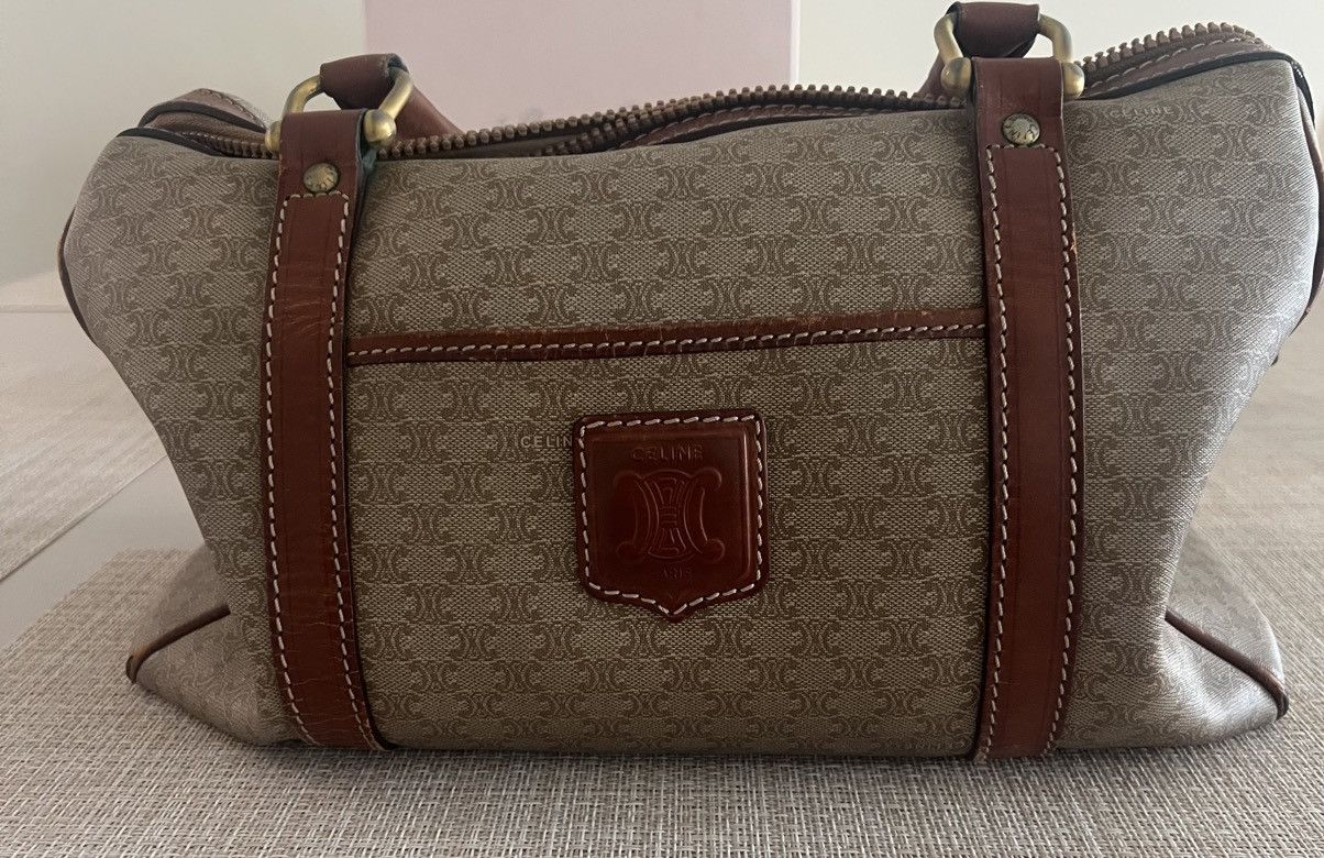 Celine Pre Loved Celine Macadam Chestnut Canvas Boston Bag Size ONE SIZE - 1 Thumbnail
