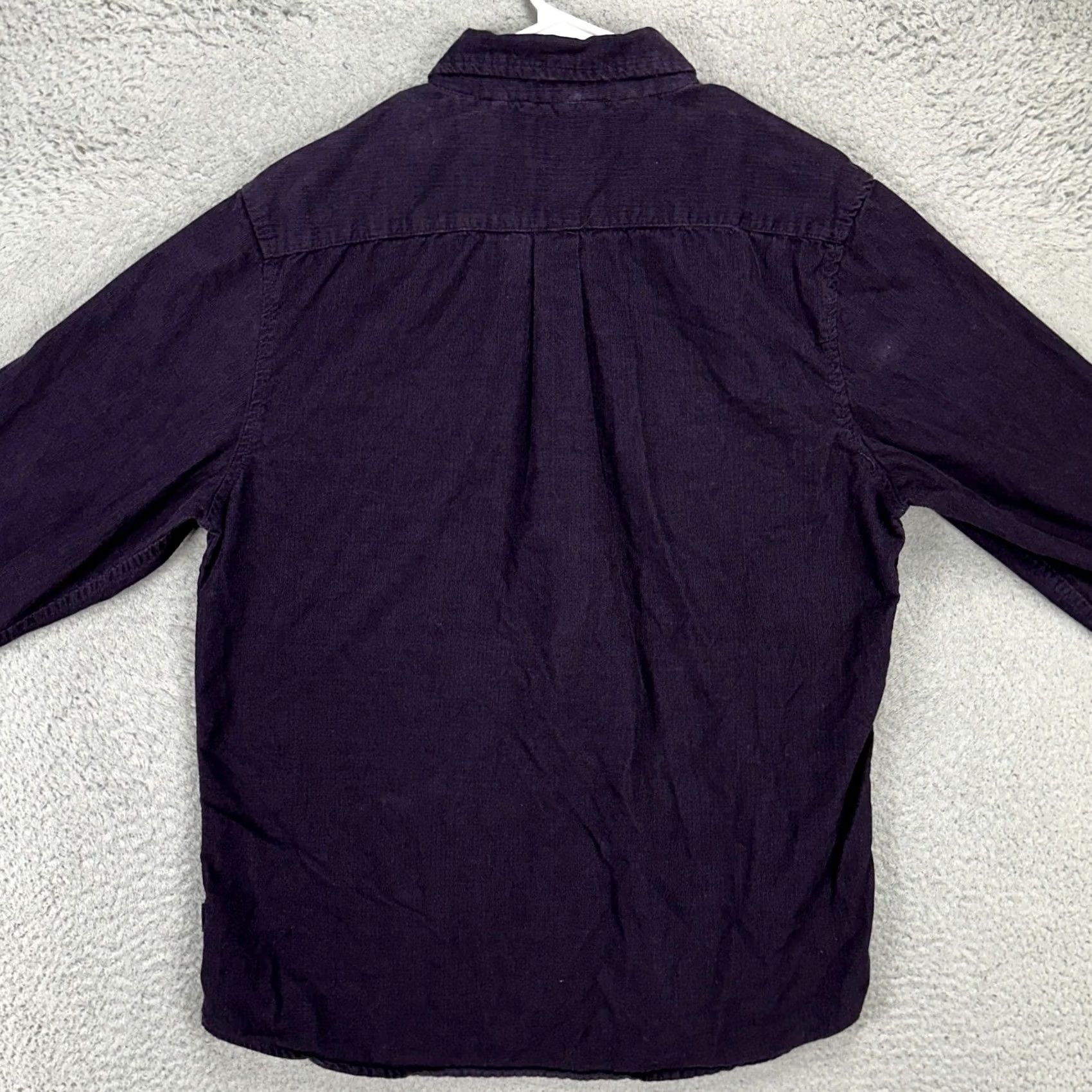 Vintage 7 Diamonds Corduroy Shirt Mens Large Purple Pocket Regular Fit Button-Down Cotton Size US L / EU 52-54 / 3 - 3 Thumbnail