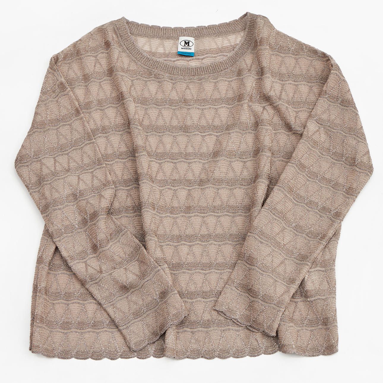 Missoni Luxury Missoni sweater beige shiny knit Shirt Long Sleeve Size M / US 6-8 / IT 42-44 - 1 Thumbnail