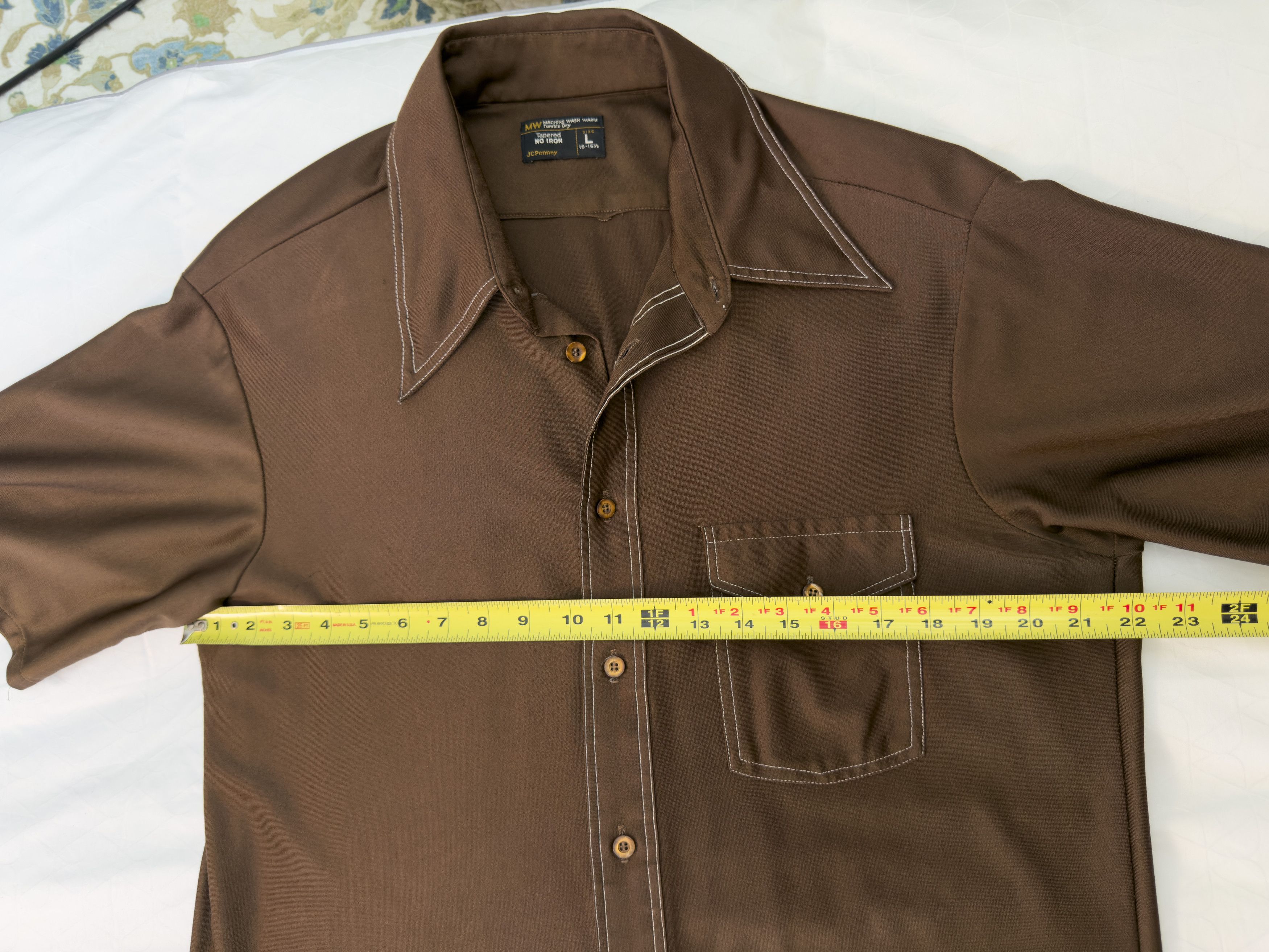 JCPenney Vintage JCPenney Button Up Shirt Contrast Stitching Size US L / EU 52-54 / 3 - 7 Thumbnail