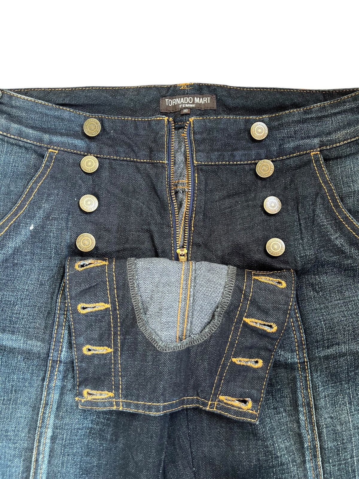 Tornado Mart Tornado Mart Femme wide leg flare jeans Size 29" - 9 Thumbnail