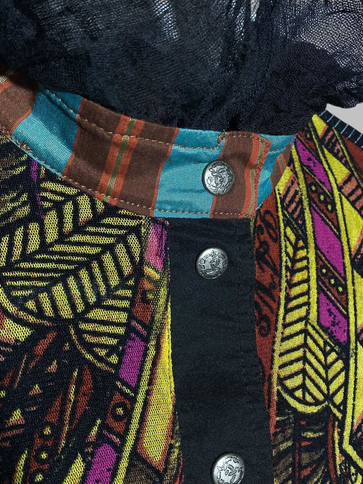 Designer × Vintage Save The Queen Women Art To Wear Top Blouse Button Up Size S / US 4 / IT 40 - 19 Thumbnail