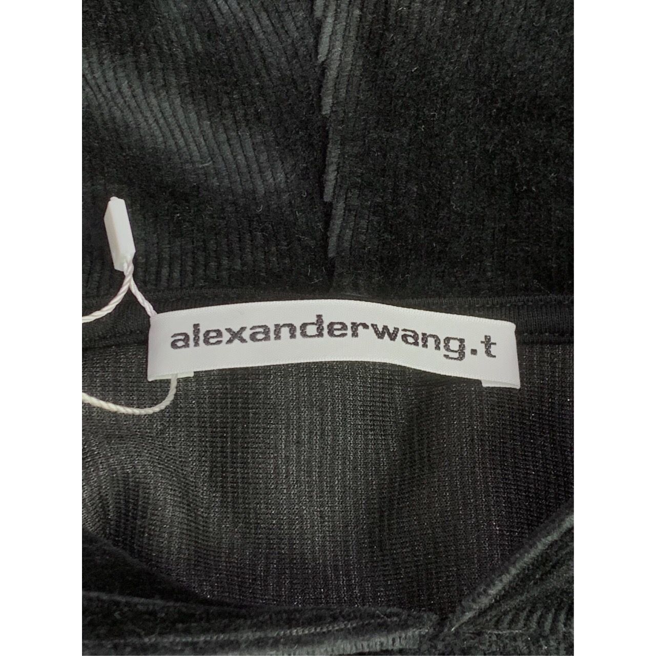 Alexander Wang Alexander Wang Black Cotton-Blend Logo Patch High-Waist Cord Size XXS / US 00 / IT 34 - 2 Thumbnail