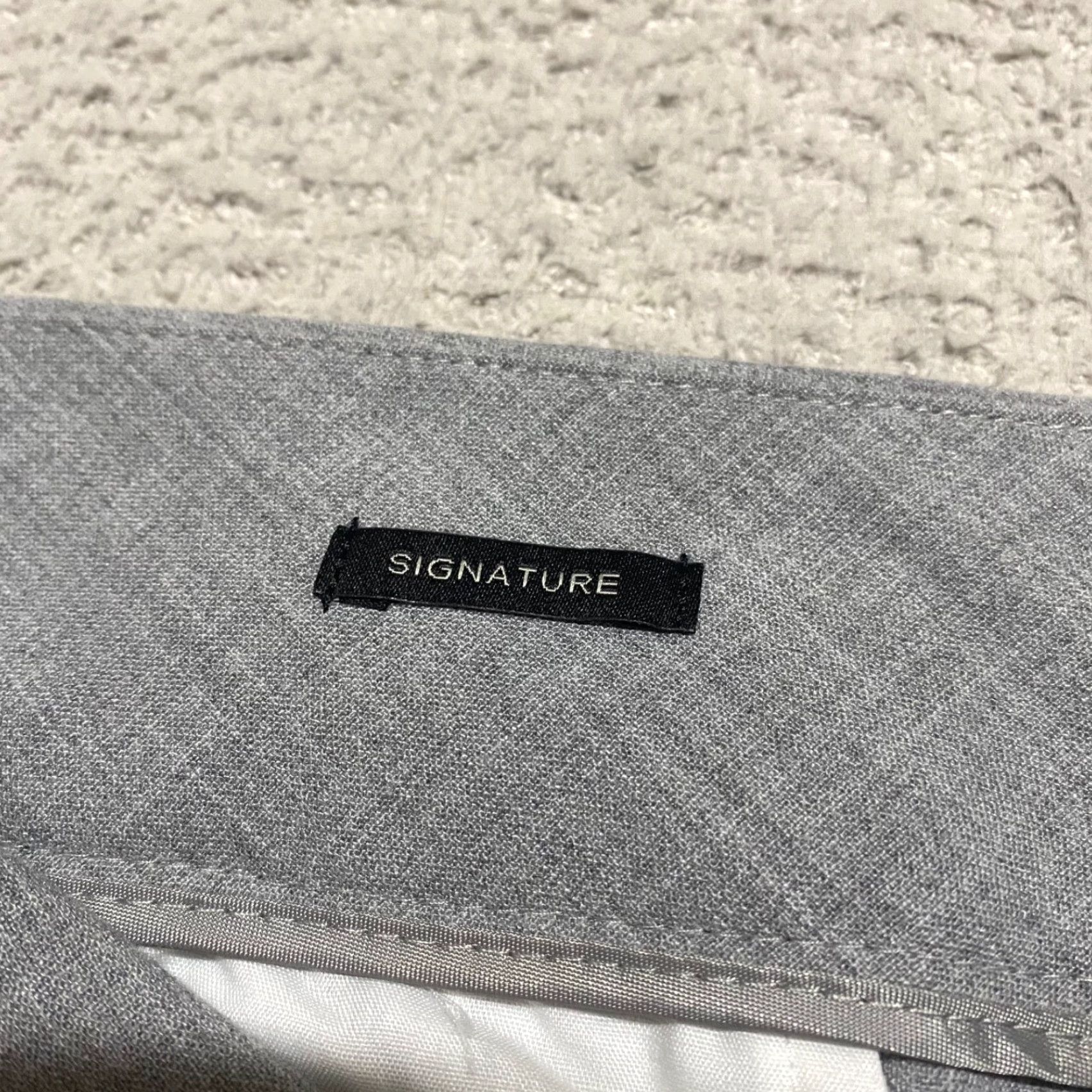 Talbots Talbots Dress Pants Womens Solid Gray Signature Straight High Rise Office/Workwear - 16 Regular Inseam 27 in Gray Front/Back Stretch Pant Size 38" / US 16 / IT 52 - 4 Thumbnail