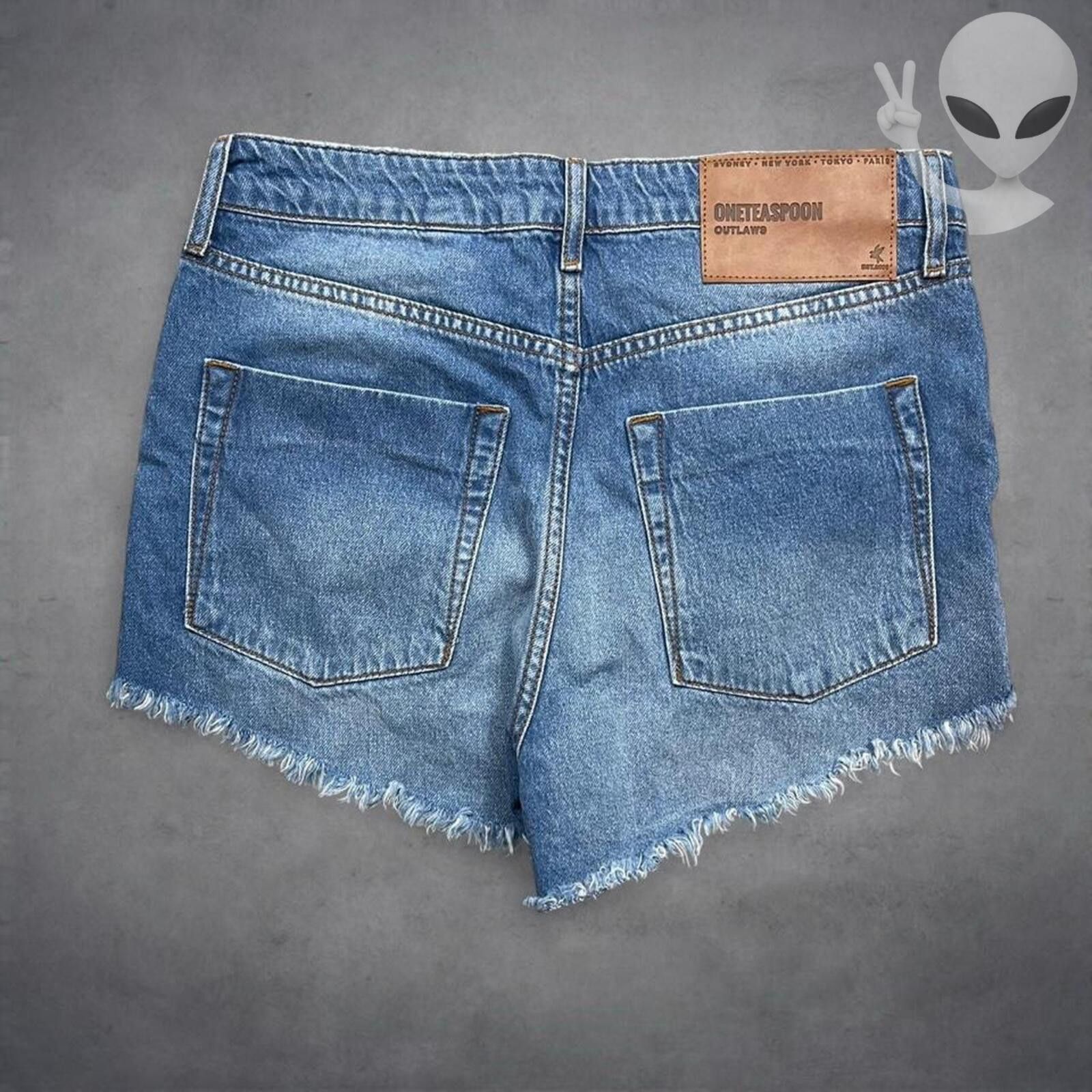 One Teaspoon One Teaspoon Outlaws Denim Shorts Size 25 Blue Size 25" / US 0 / IT 36 - 4 Thumbnail