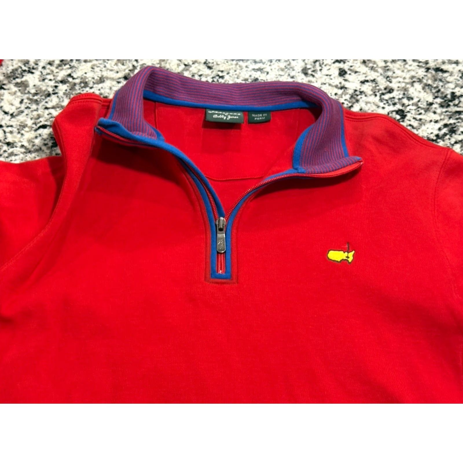 Vintage Bobby Jones Masters Golf Sweater Men L Cotton 1/4 Zip Red Size US L / EU 52-54 / 3 - 4 Thumbnail