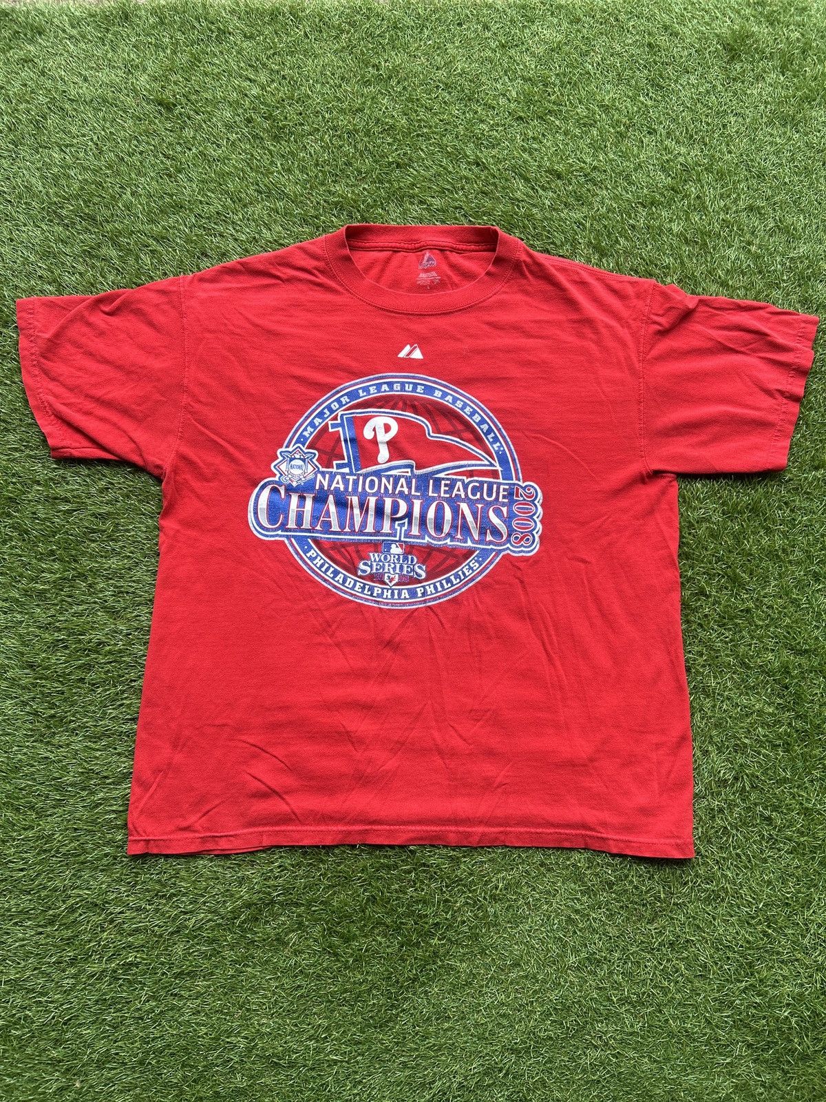 Majestic Philadelphia Phillies 2008 National League Champions T Shirt Size US L / EU 52-54 / 3 - 1 Thumbnail