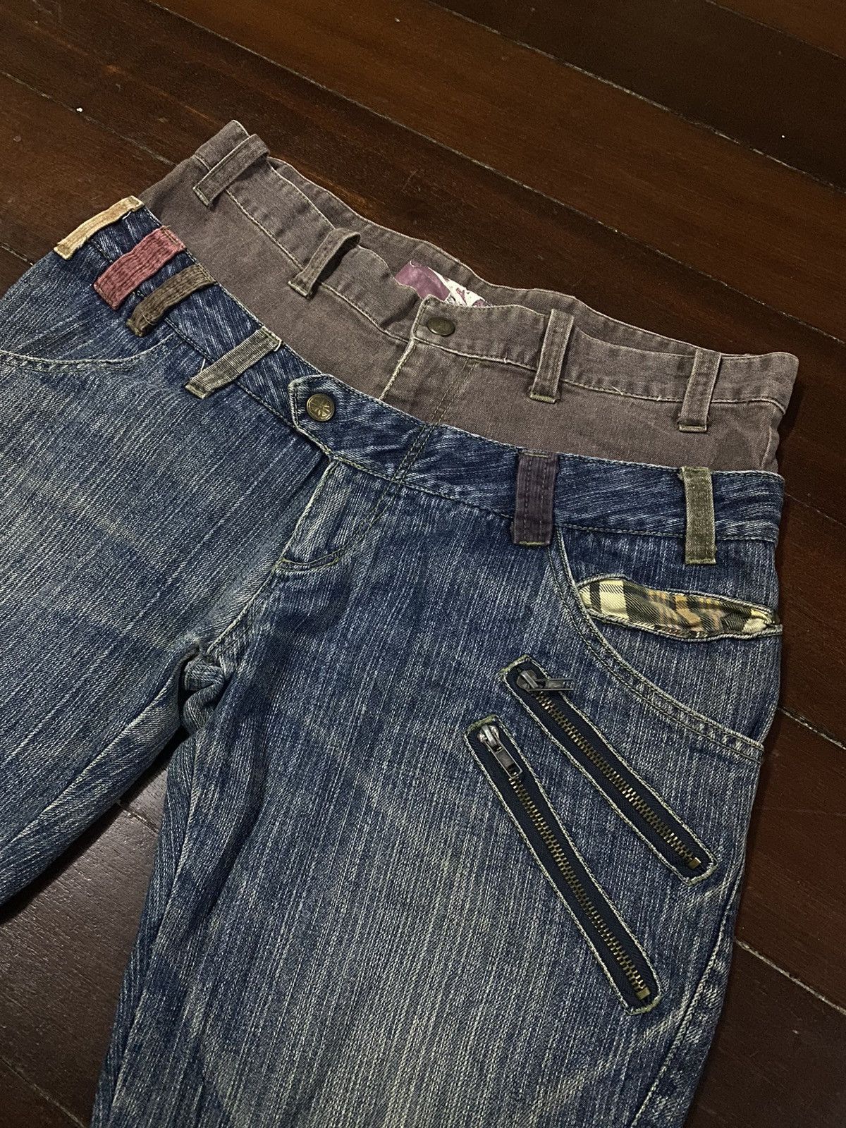 If Six Was Nine × Japanese Brand × Jean Double Waist ZIPPER Pocket Vintage Japan Denim Jeans Size US 35 - 6 Thumbnail