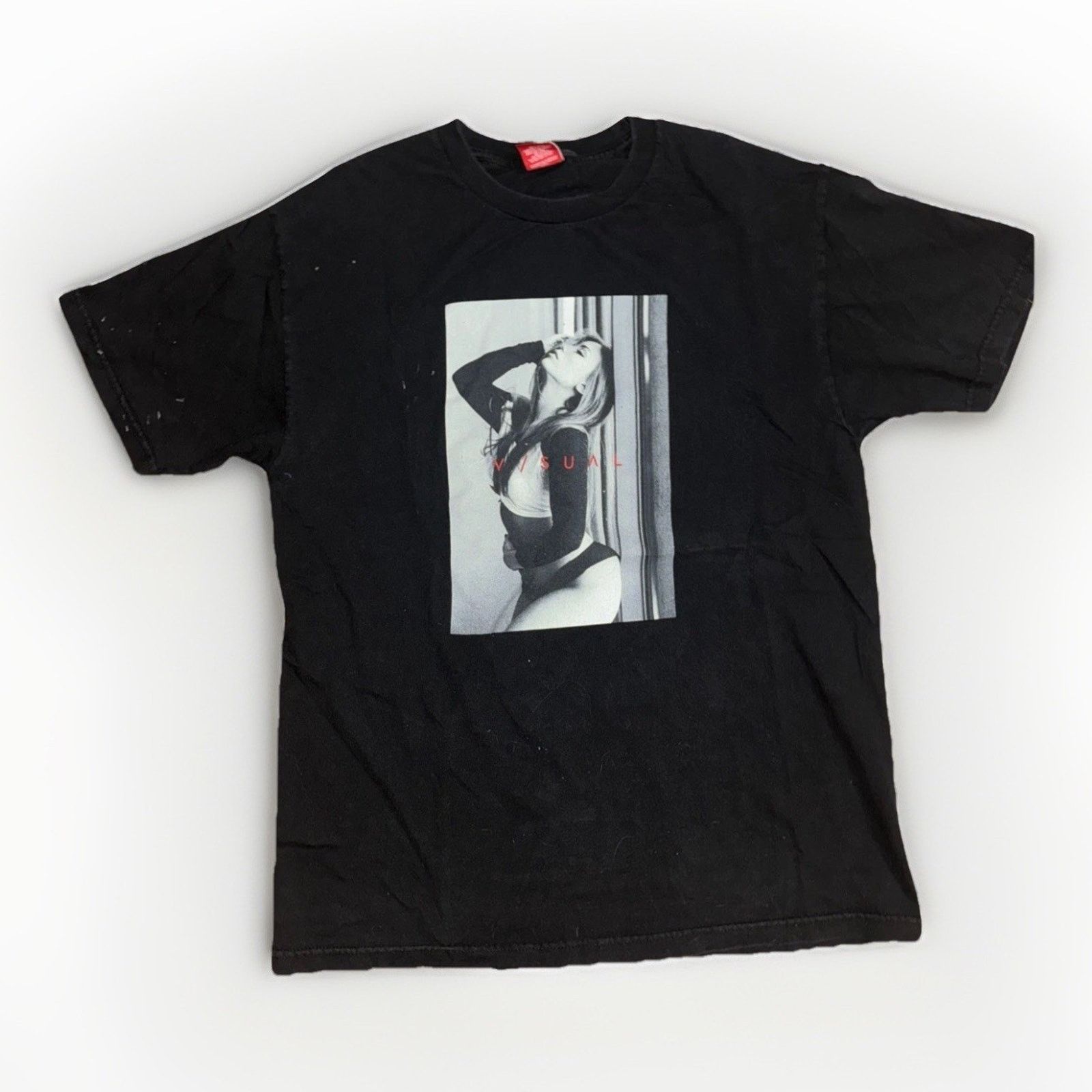 Vintage × Visual Visual Streetwear Graphic T-Shirt L Black Photo Print 21x28 Size US L / EU 52-54 / 3 - 1 Thumbnail