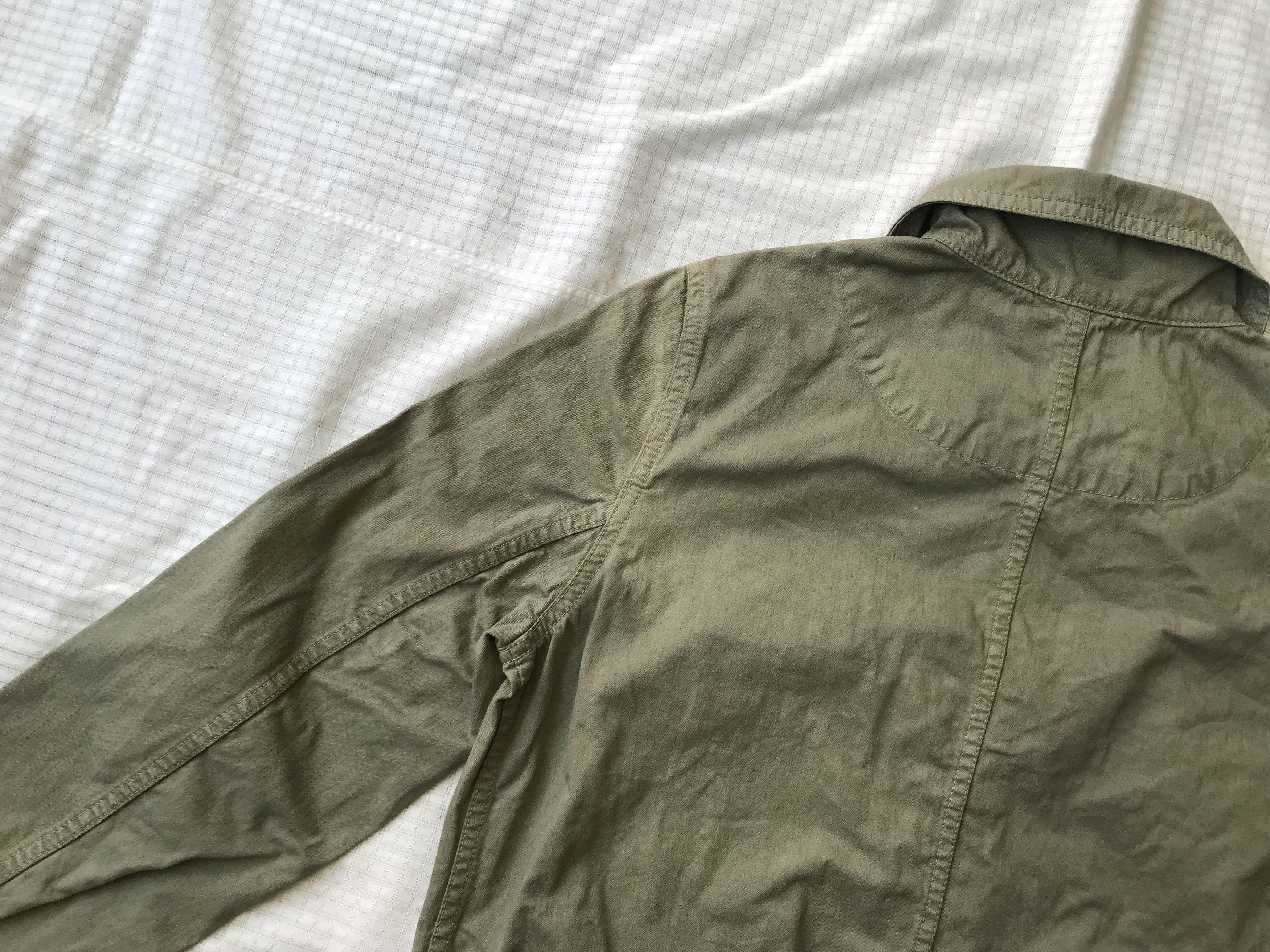 FOB Factory (J163) F.O.B. Factory Studio ECRU Army Green Cotton Jacket Size M / US 6-8 / IT 42-44 - 6 Thumbnail