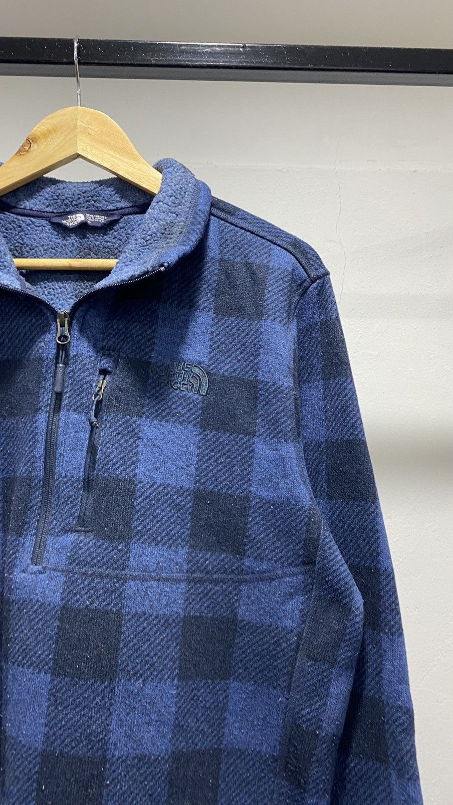 The North Face × Vintage The North Face Halfzipper Checkered Sweater Size US L / EU 52-54 / 3 - 4 Thumbnail