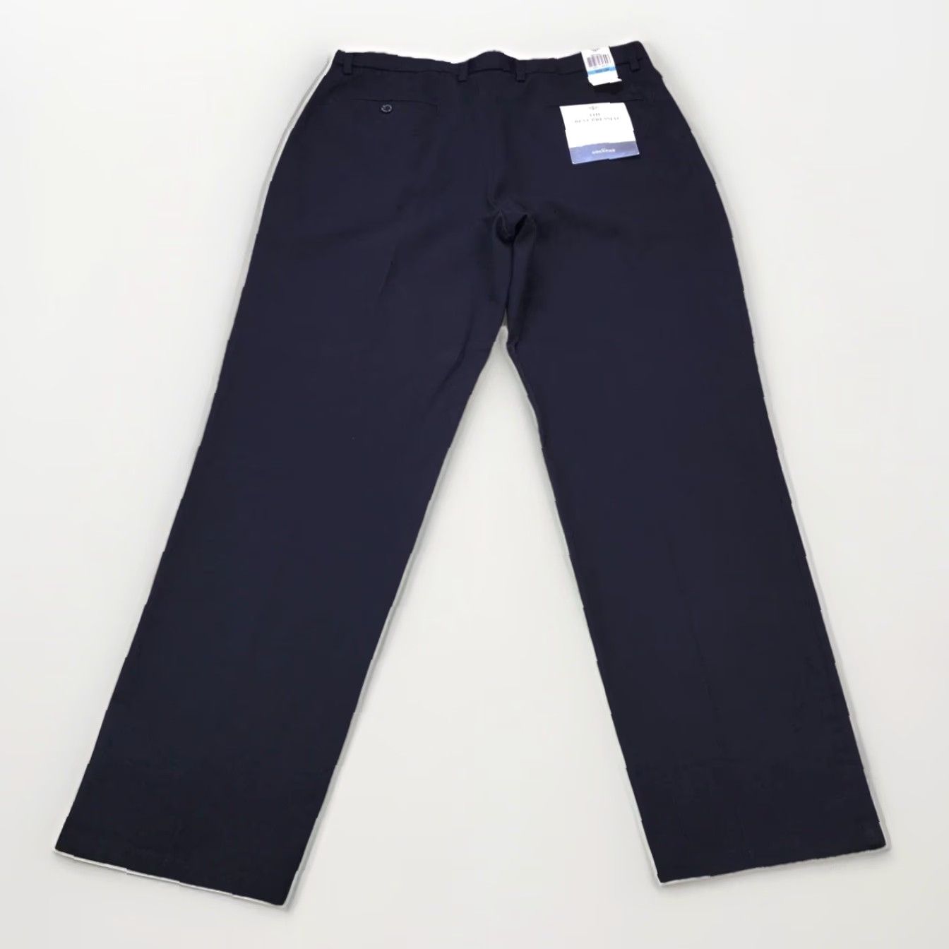 Dockers DOCKERS Signature Khaki Pants Navy 36x34 Pleated Classic Fit Straight Leg Men’s NWT Size US 36 / EU 52 - 3 Thumbnail