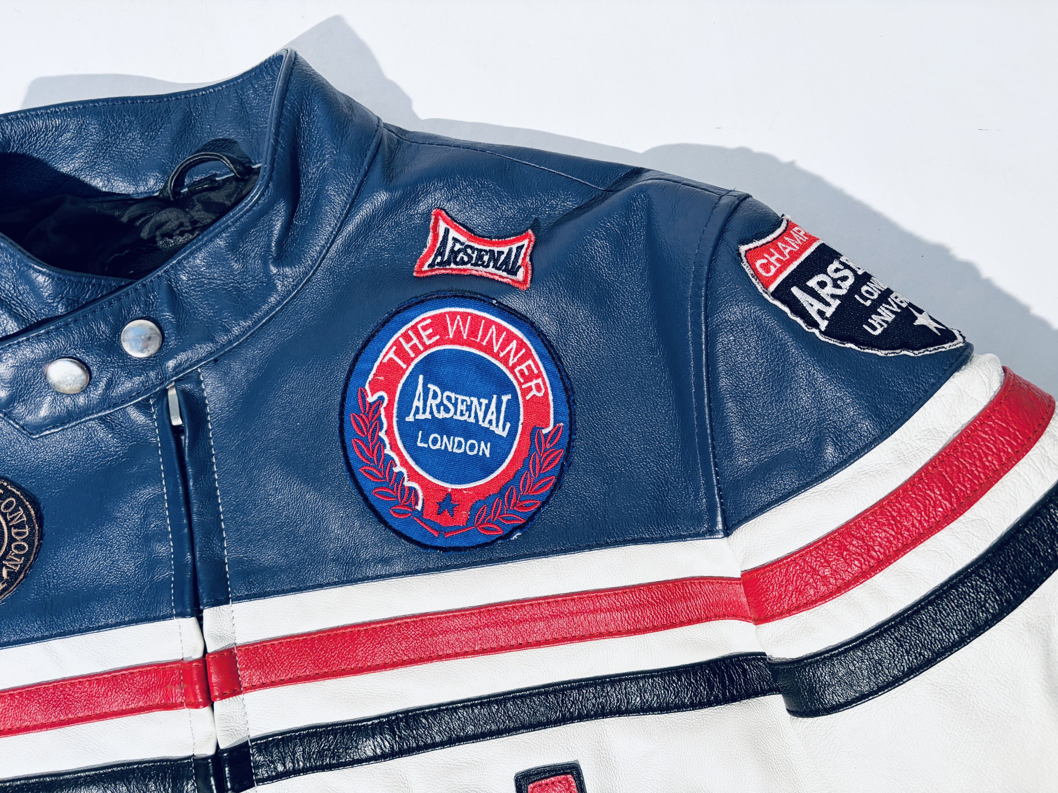 Other Arsenal Leather Biker Jacket 90s Vintage Size US M / EU 48-50 / 2 - 5 Thumbnail